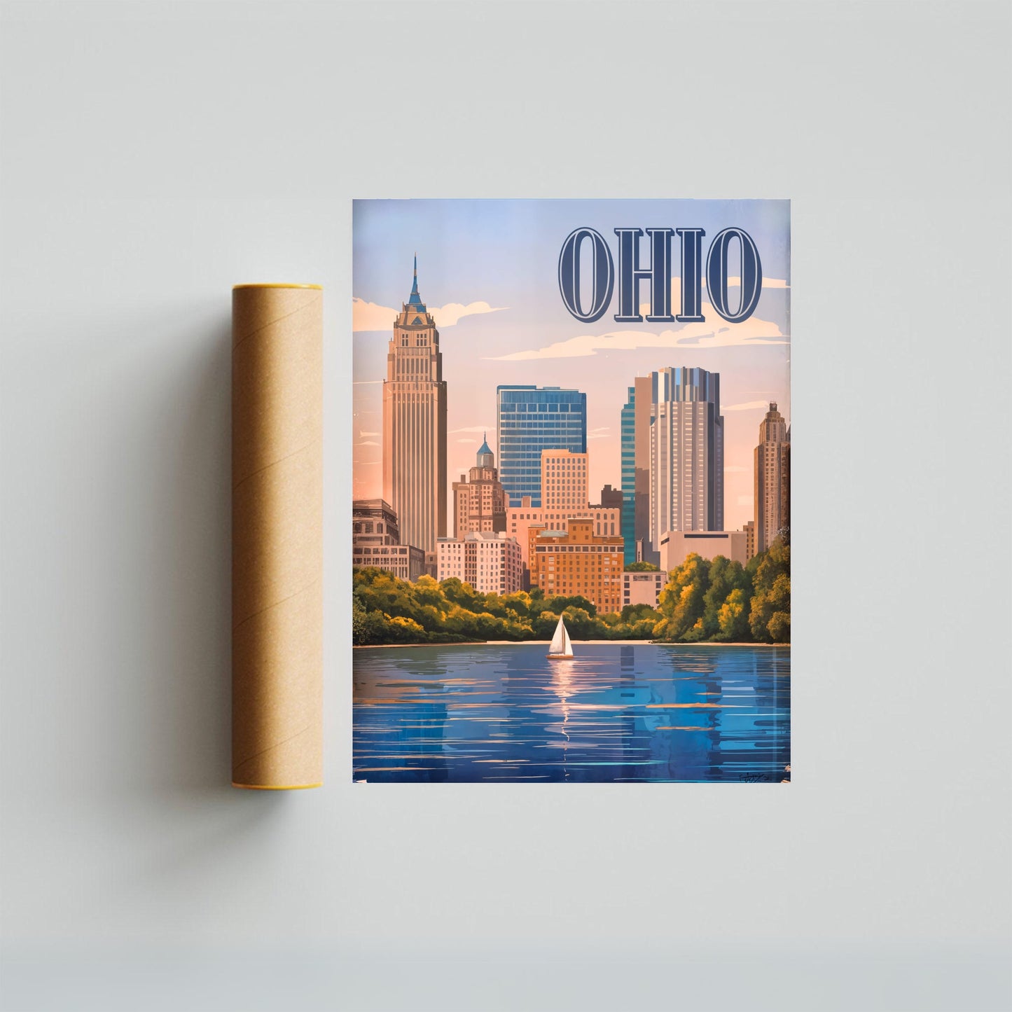 Ohio Vintage Travel Poster - Wonders of the Buckeye State