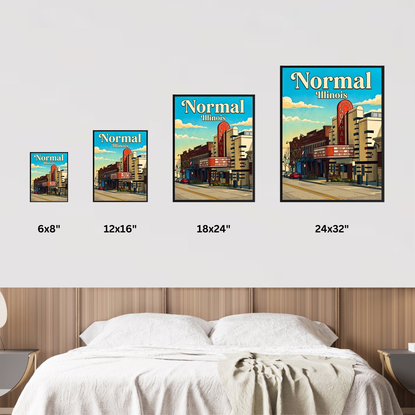 Normal, Illinois Vintage Travel Poster - Iconic Landmark