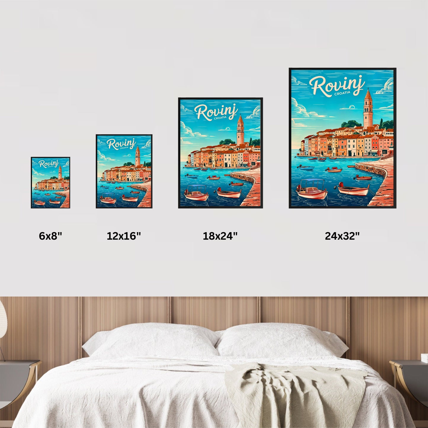 Rovinj, Vintage Travel Poster - Croatia, A Coastal Istrian Gem