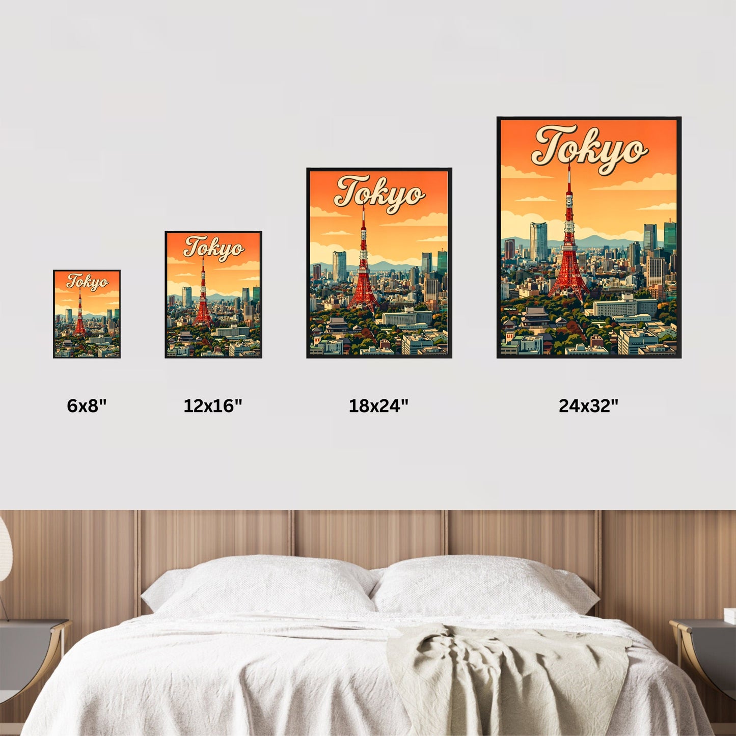 Tokyo Vintage Travel Poster - After Sun Set