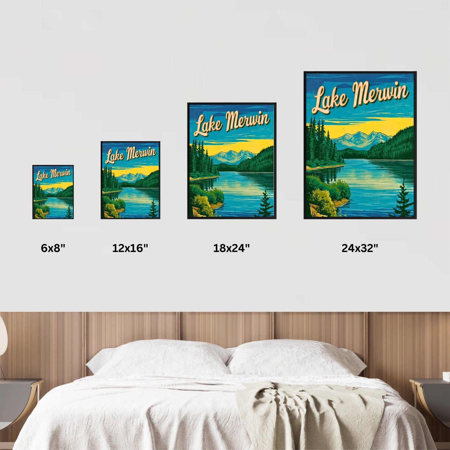 Lake Merwin Vintage Travel Poster