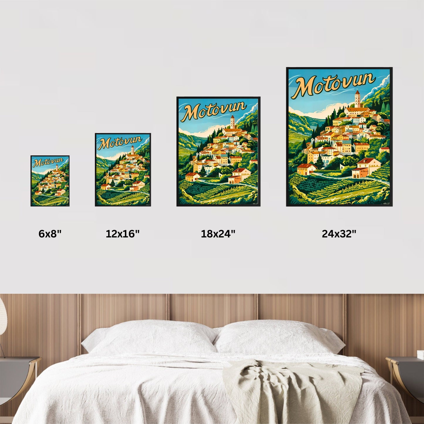 Motovun Vintage Travel Poster - Jewel of Istria