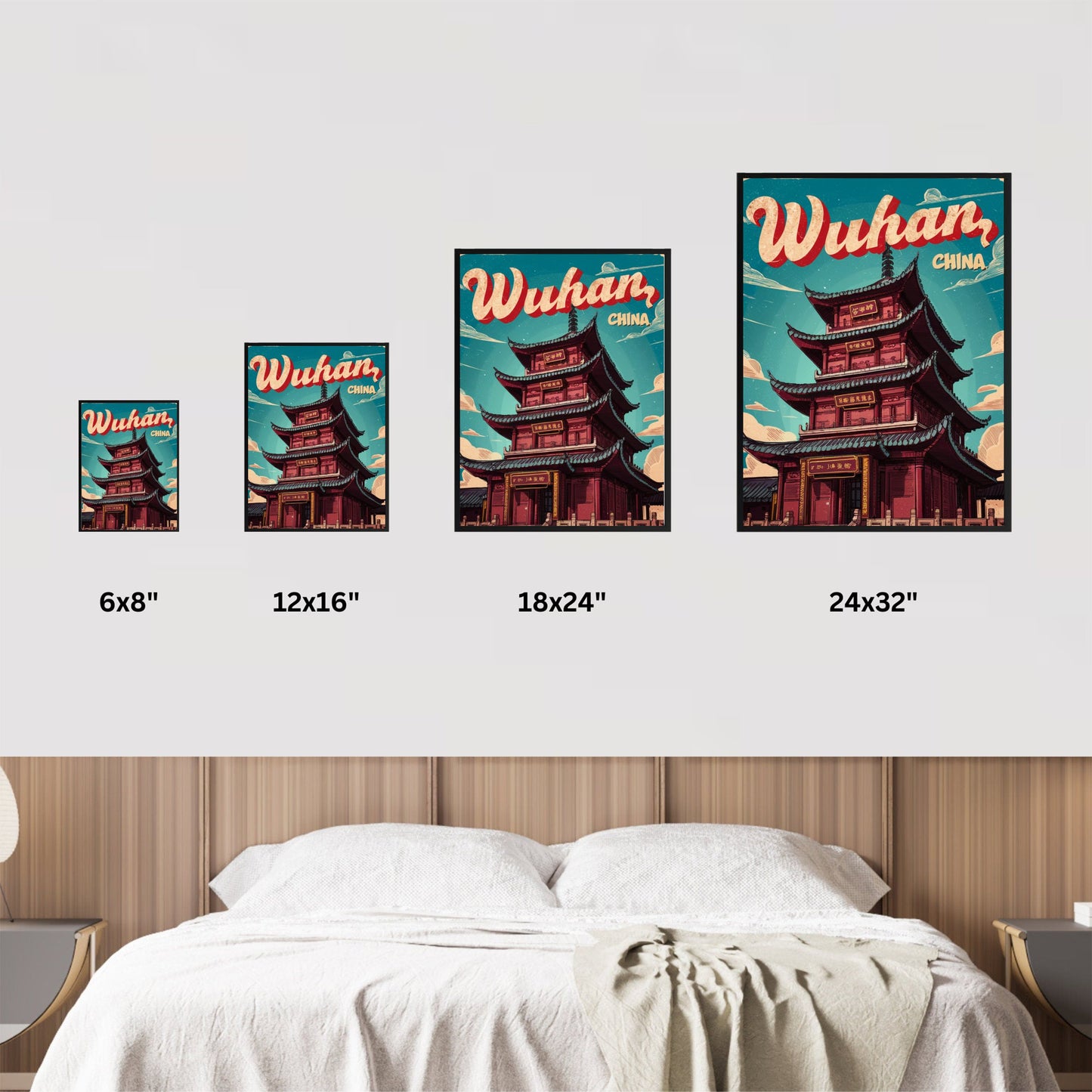 Wuhan Vintage Travel Poster - Historic Urban Hub