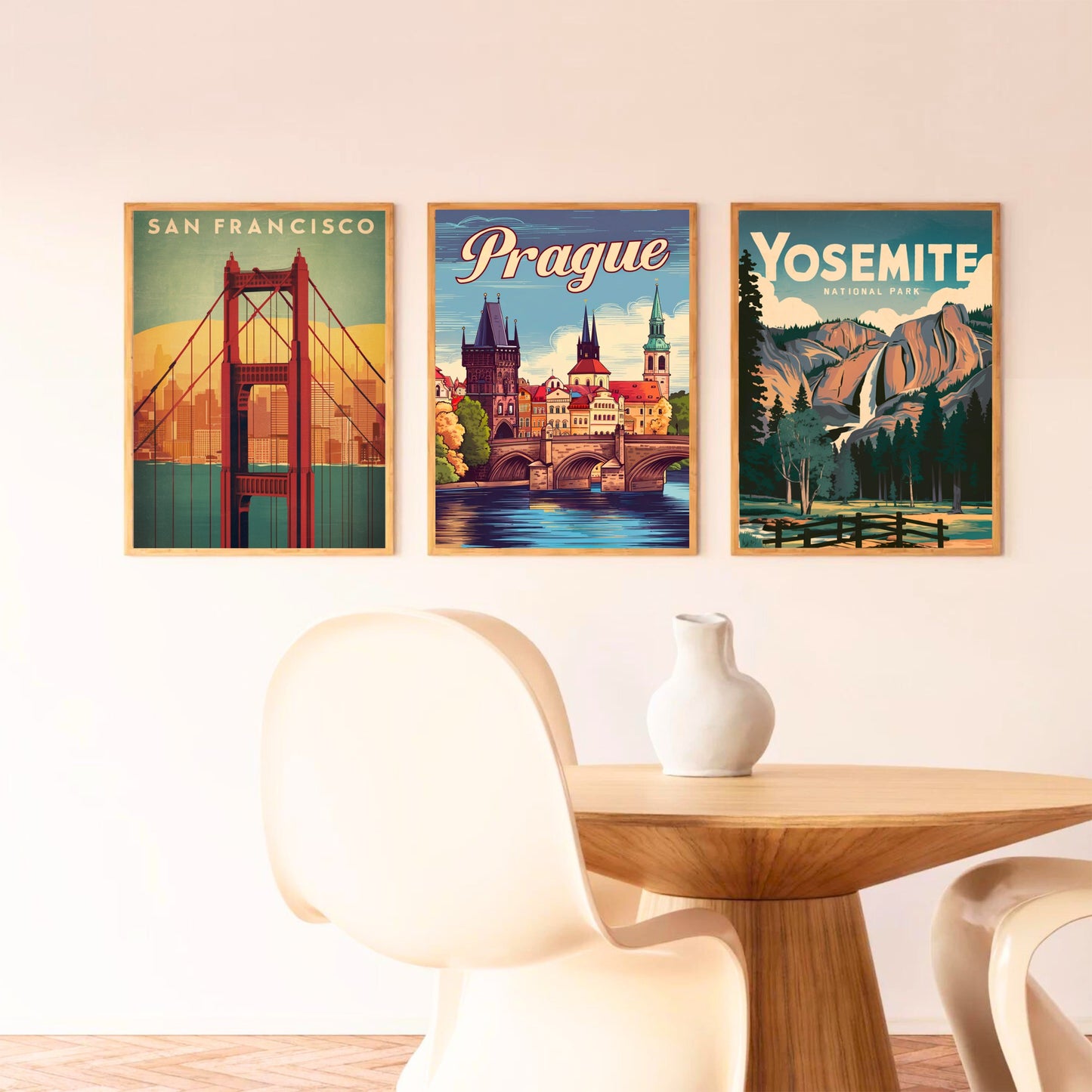 Prague Vintage Travel Poster - Spain