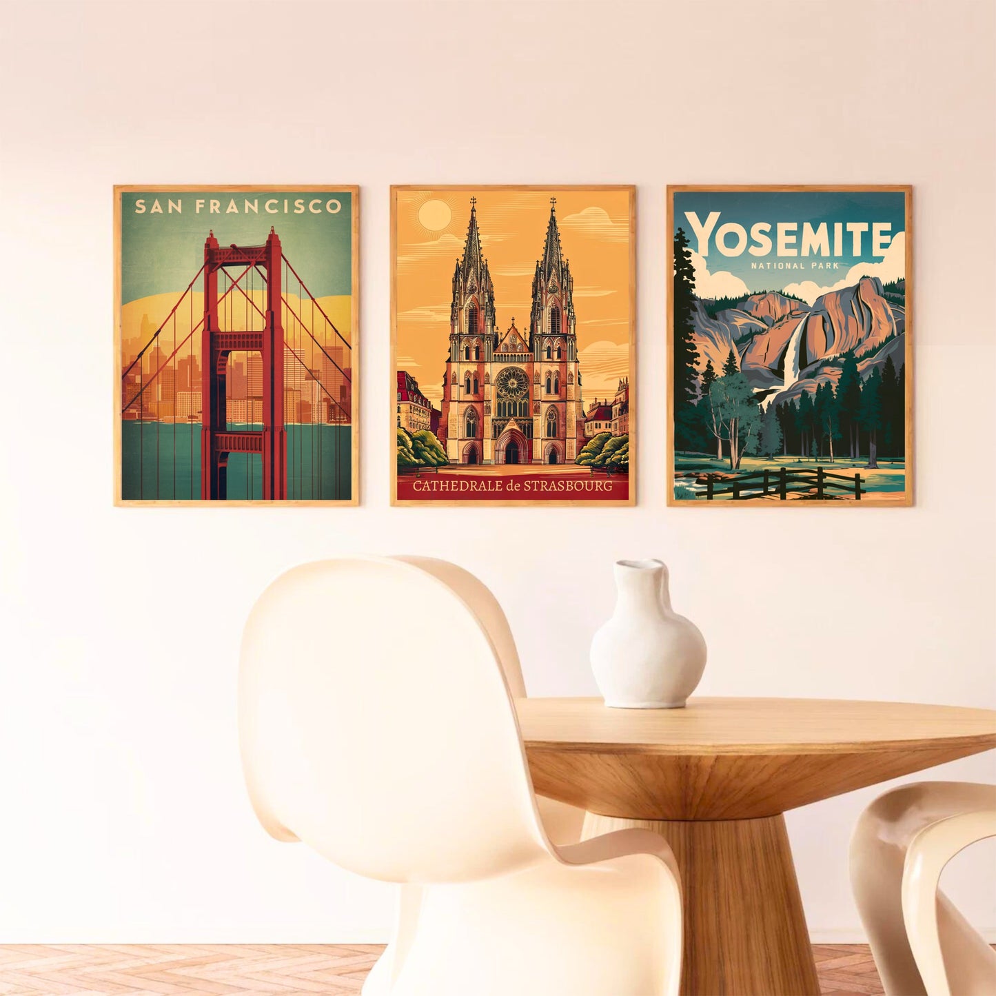 Strasbourg Cathedral Vintage Travel Poster