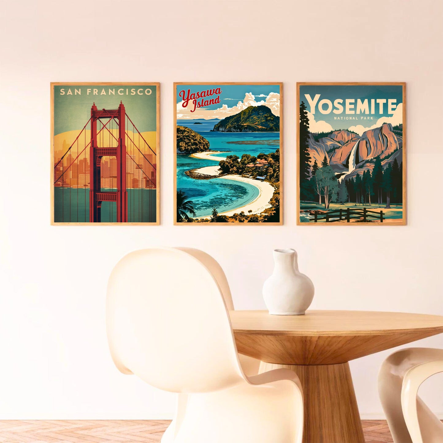 Yasawa Island Vintage Travel Poster - Captivating Island Blue Waters