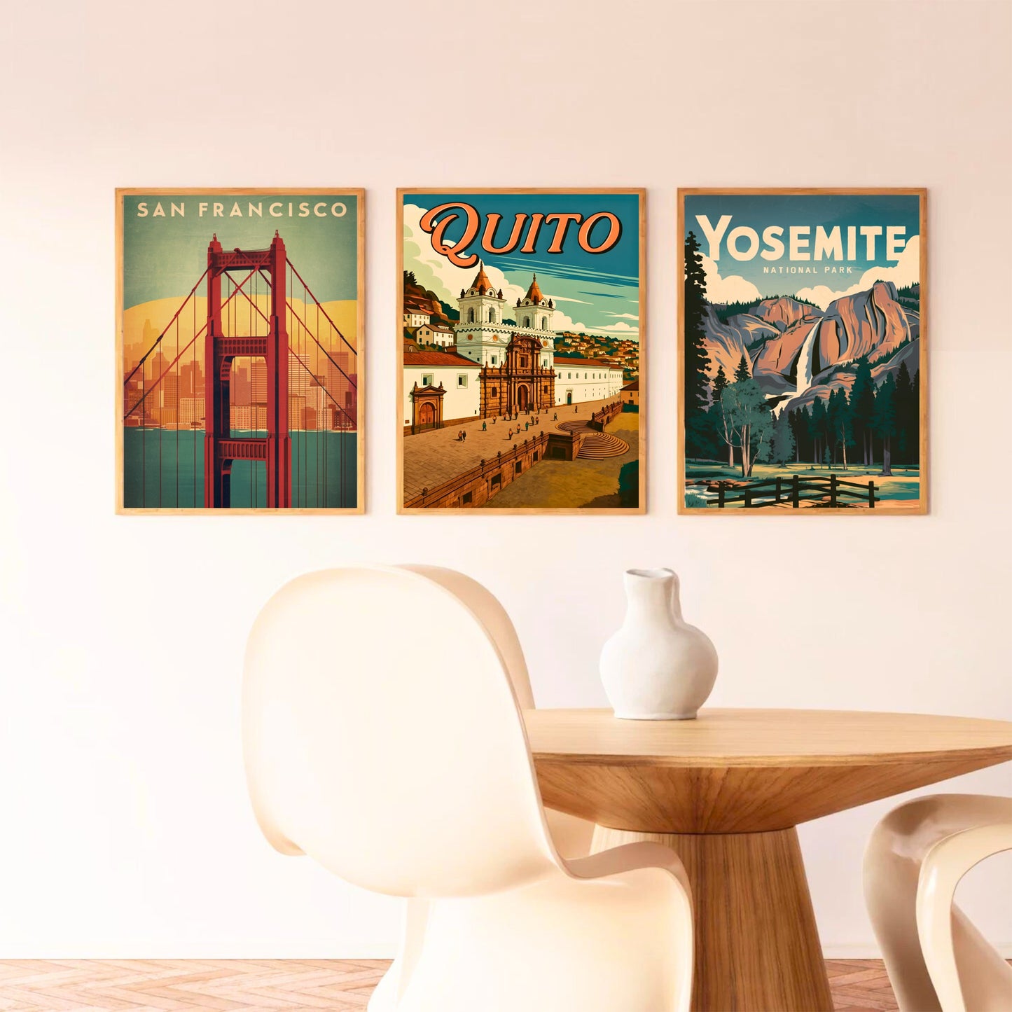 Quito Vintage Travel Poster - San Francisco Plaza
