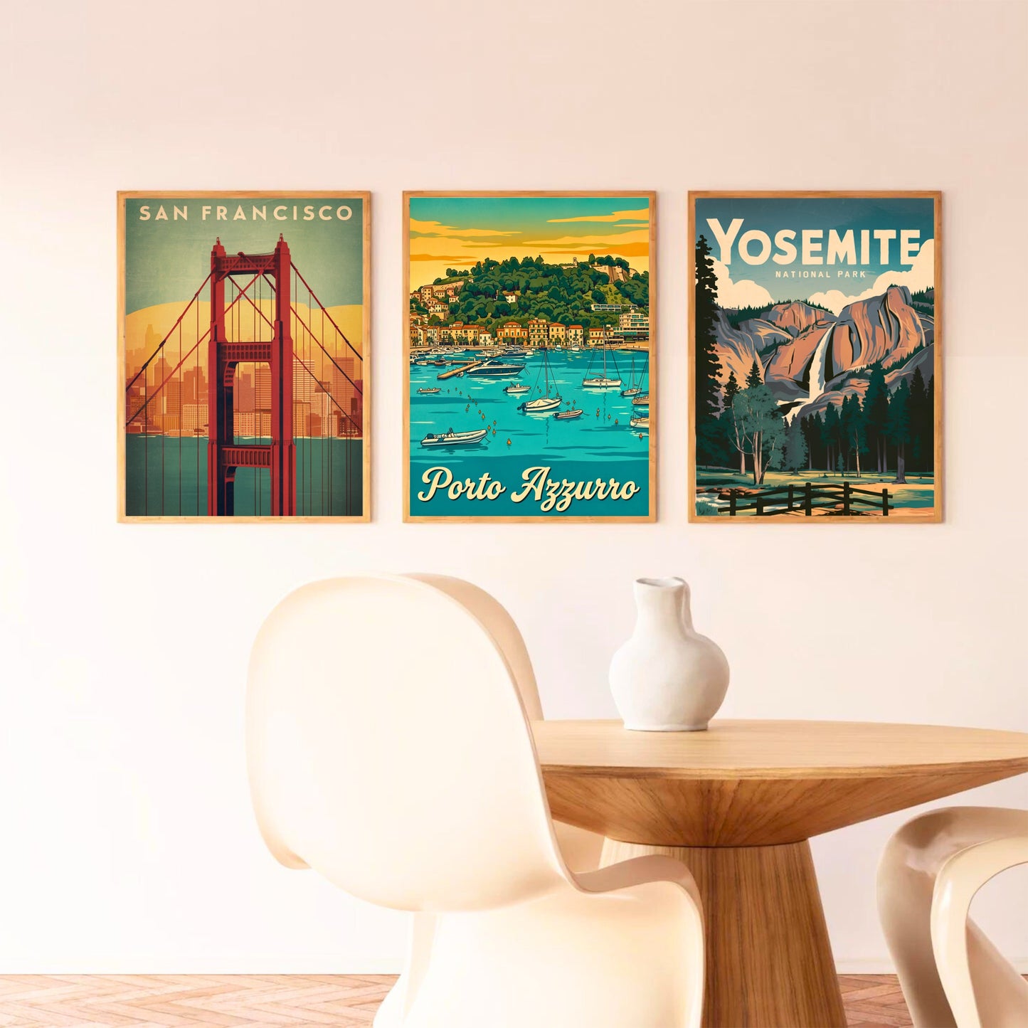 Porto Azzurro Vintage Travel Poster