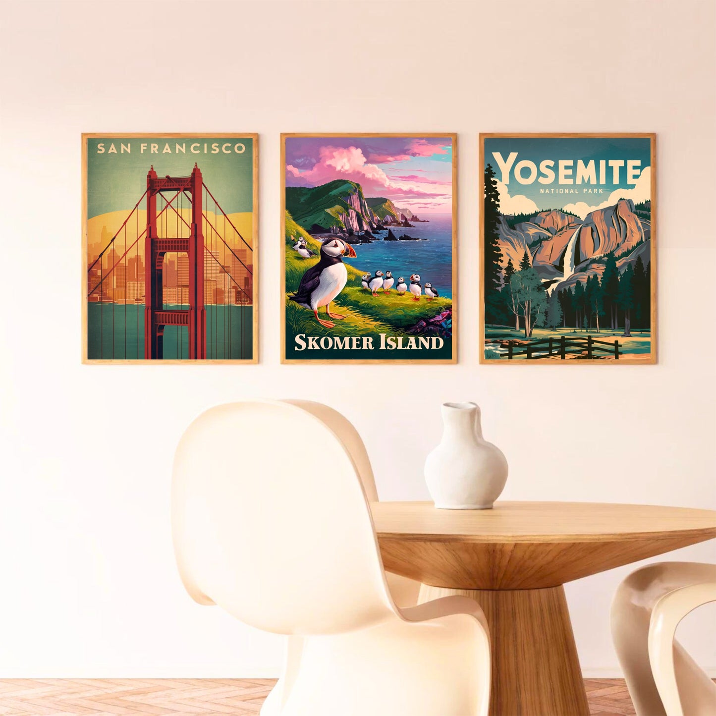 Skomer Island Vintage Travel Poster