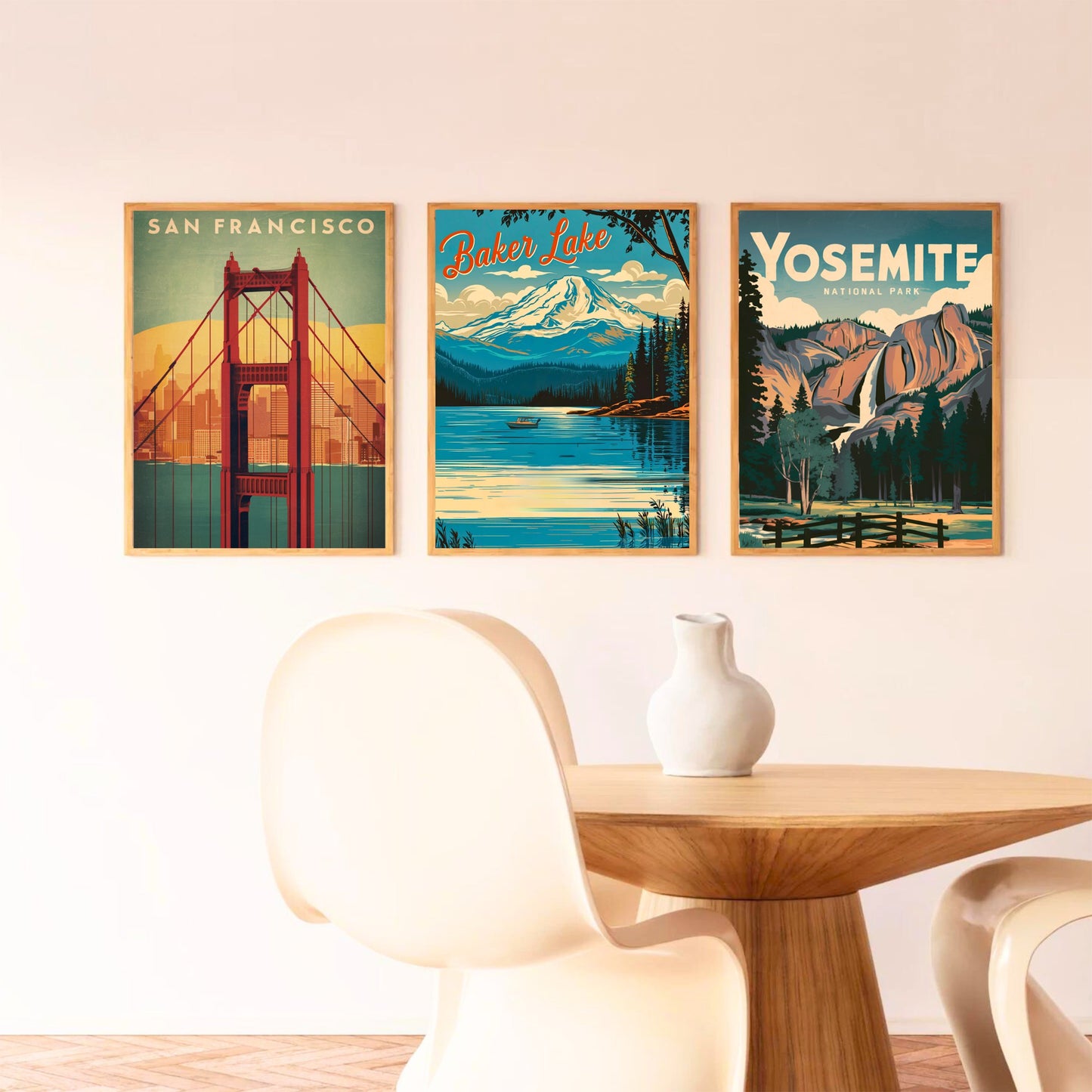 Baker Lake Vintage Travel Poster