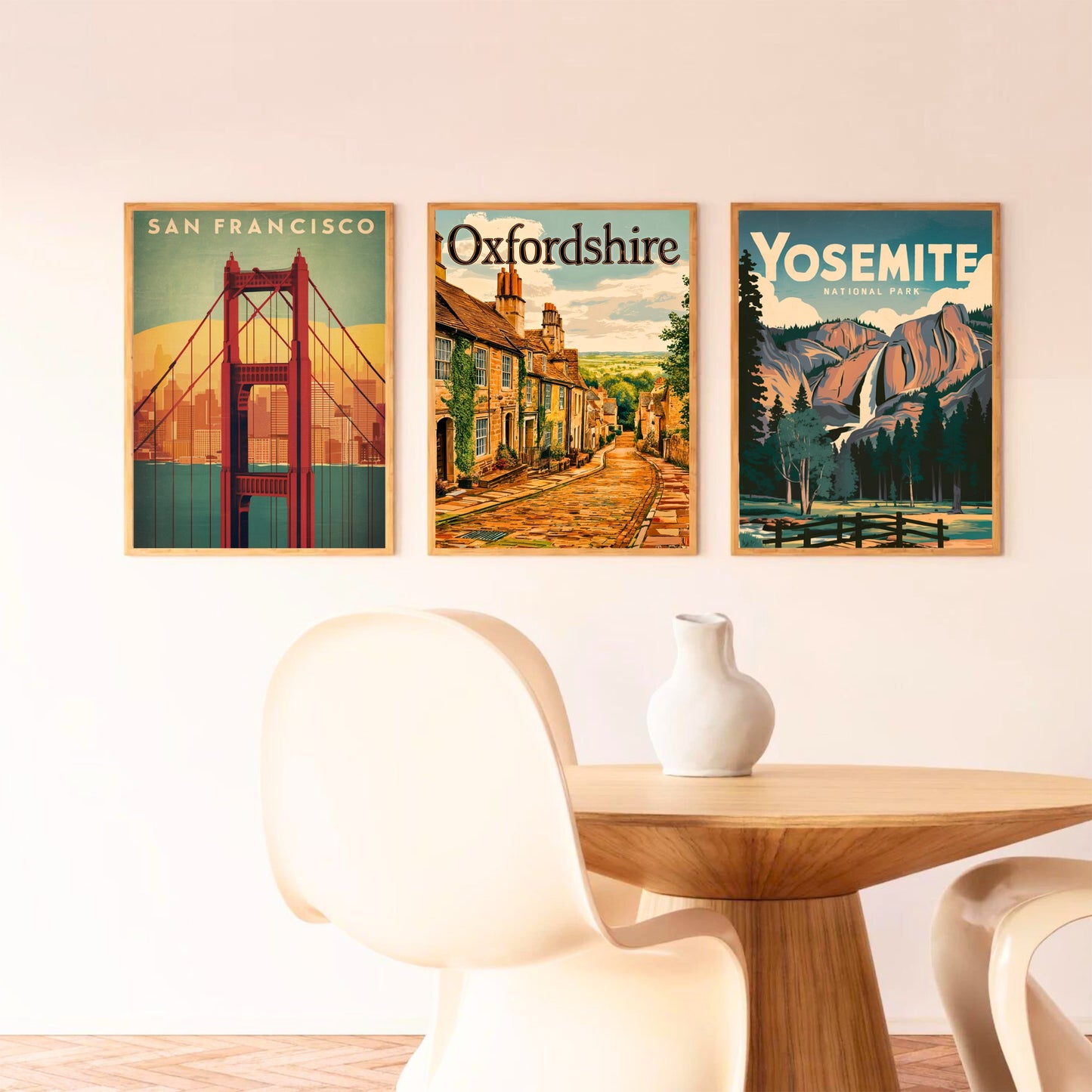 Oxfordshire Vintage Travel Poster - Captivating Countryside Street