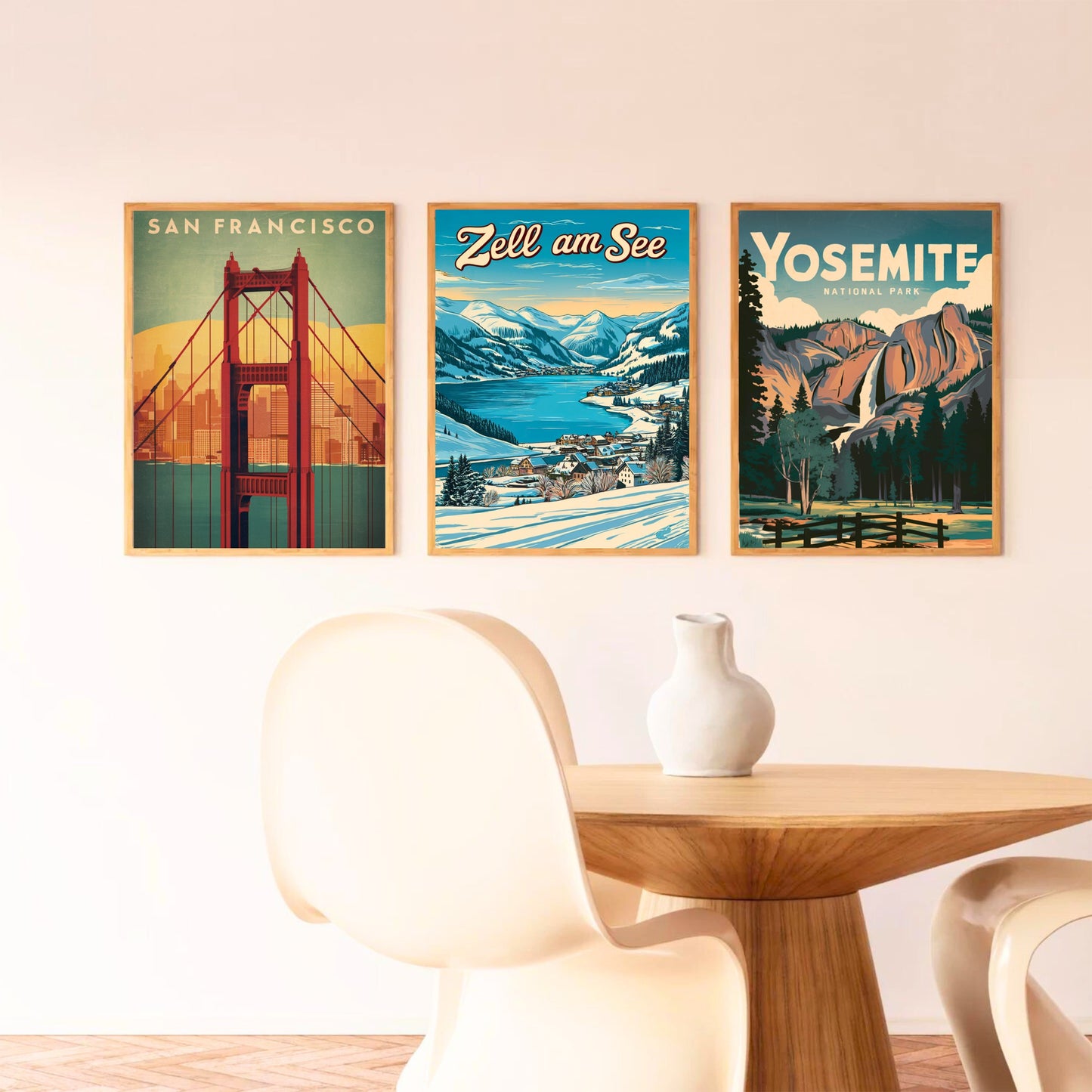 Zell am See Vintage Travel Poster - Austrian alpine town