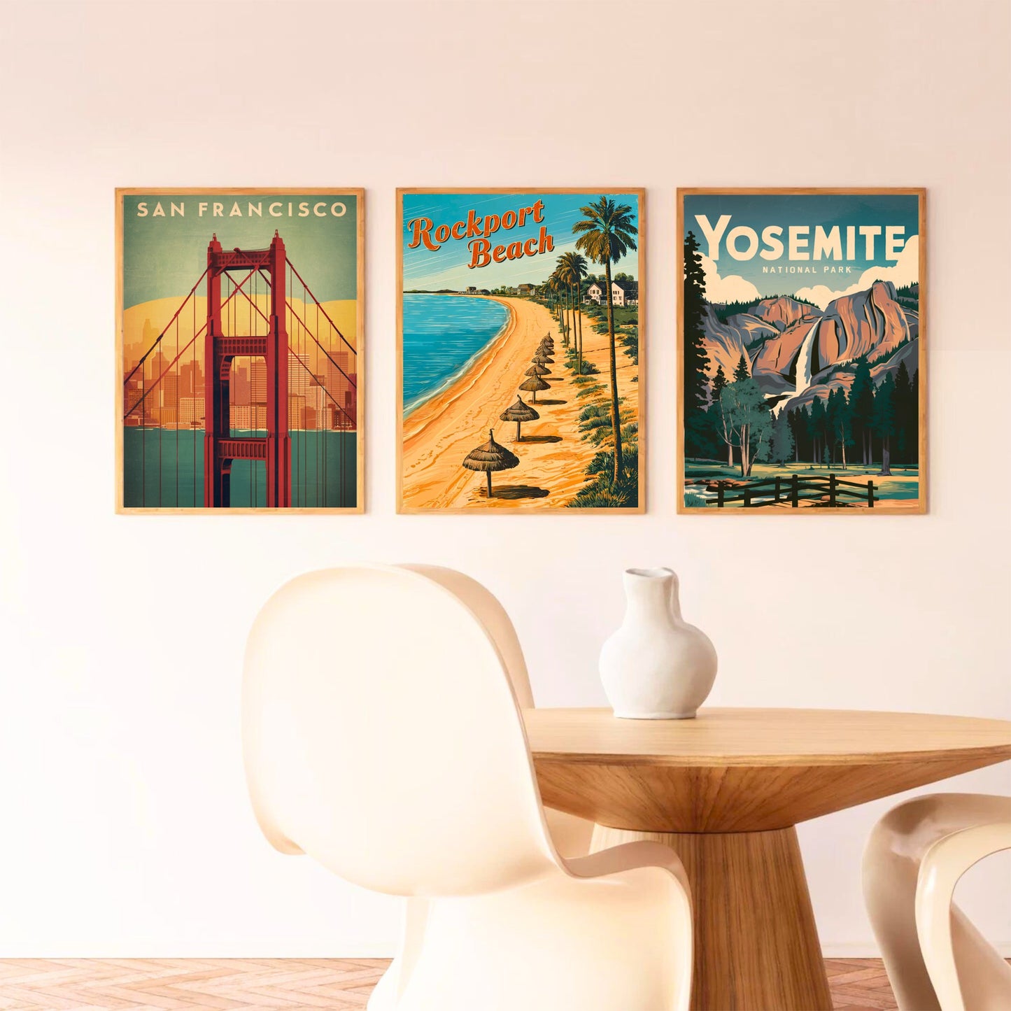 Rockport Beach Vintage Travel Poster