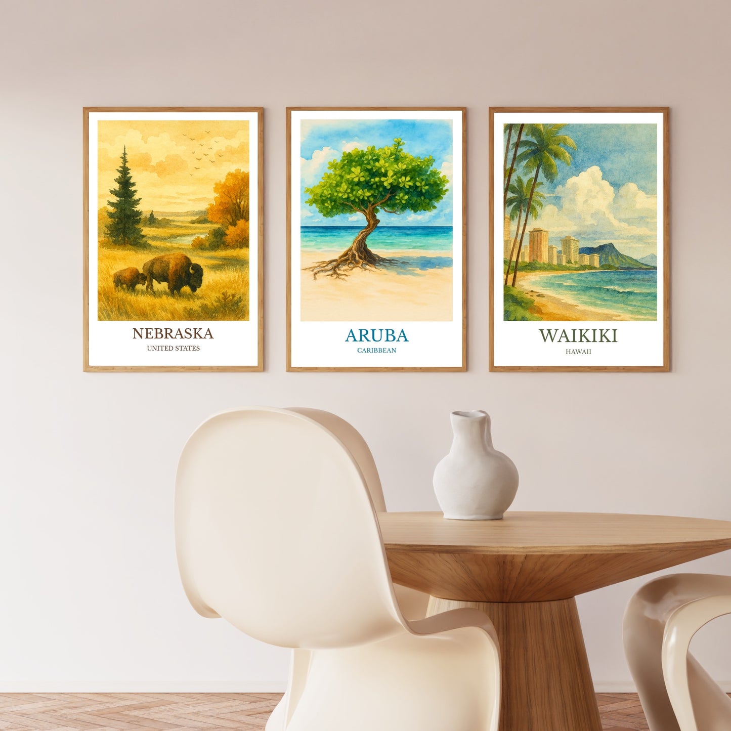 Aruba, Watercolor design poster, Caribbean Print, Aruba Wall Art