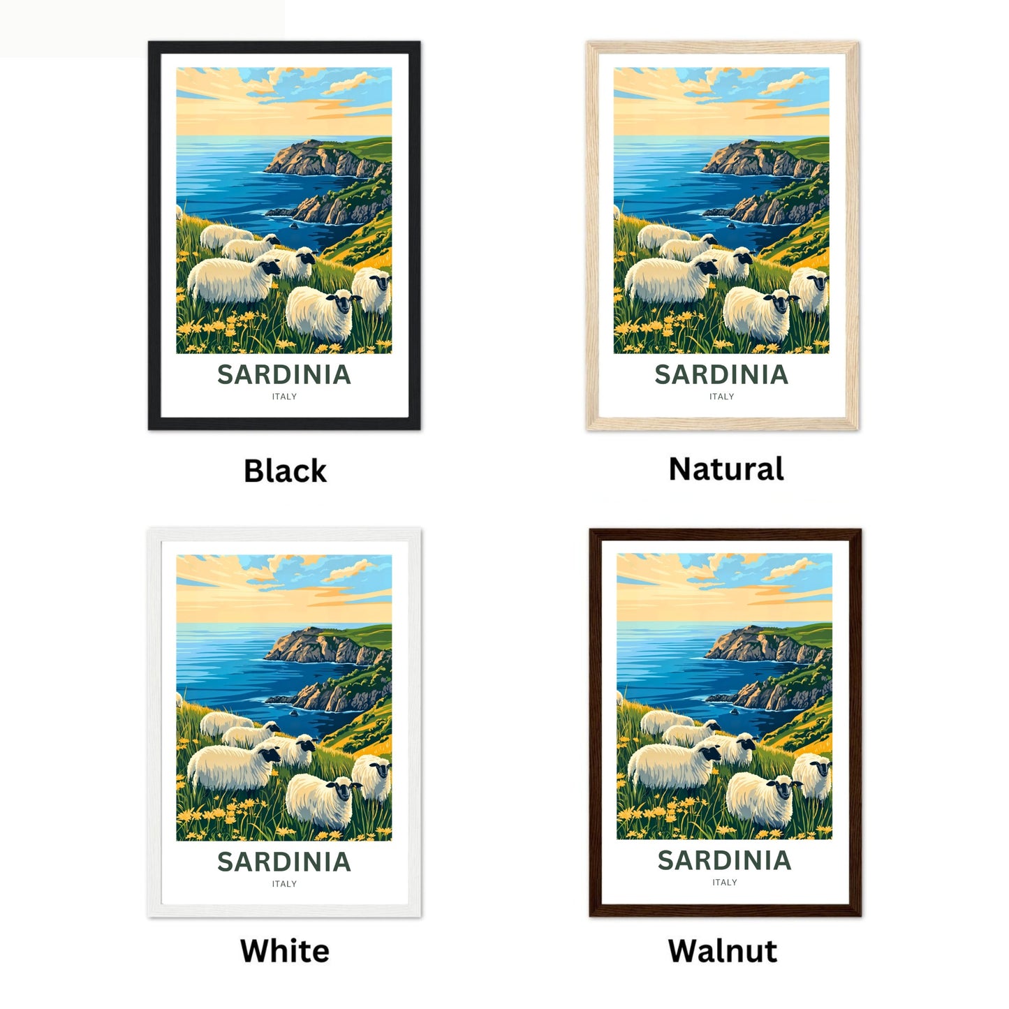 Sardinia Travel Poster - Where the Shepherds Roam