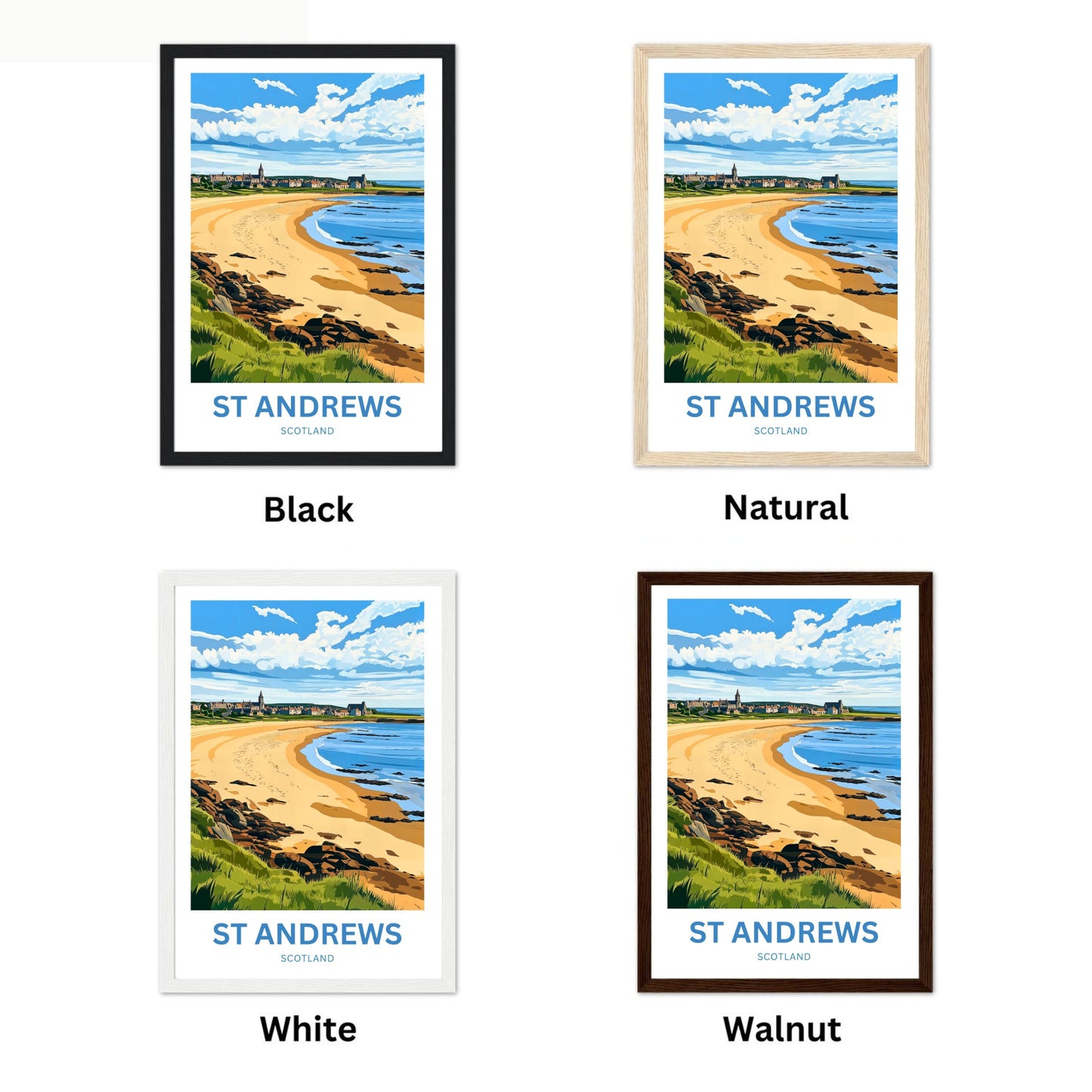 St. Andrews Travel Poster - Jewel of the Fife Coast