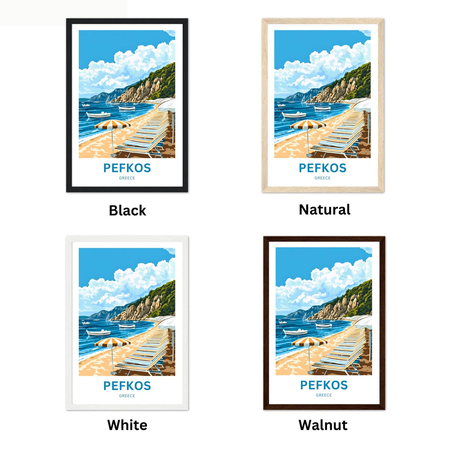 Pefkos Travel Poster - Greece