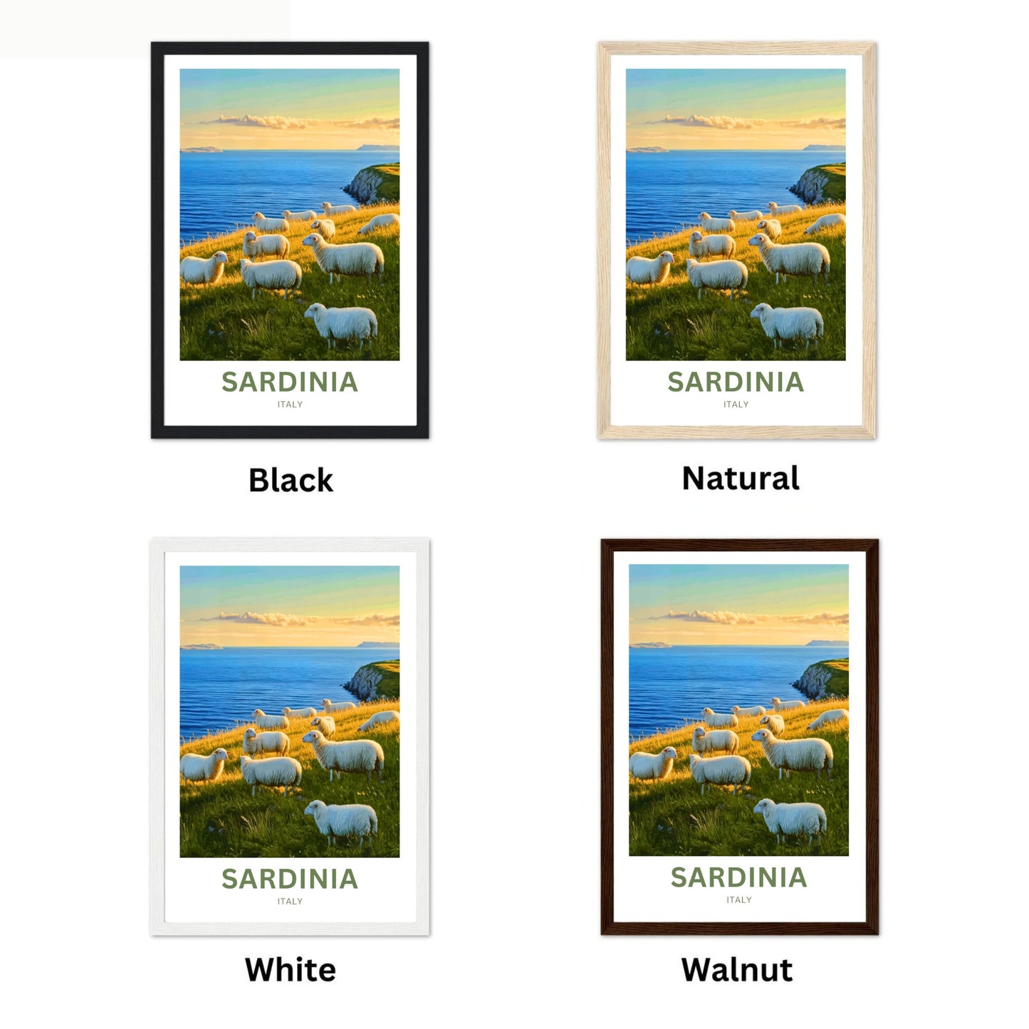 Sardinia Travel Poster - Countryside of the Mediterranean