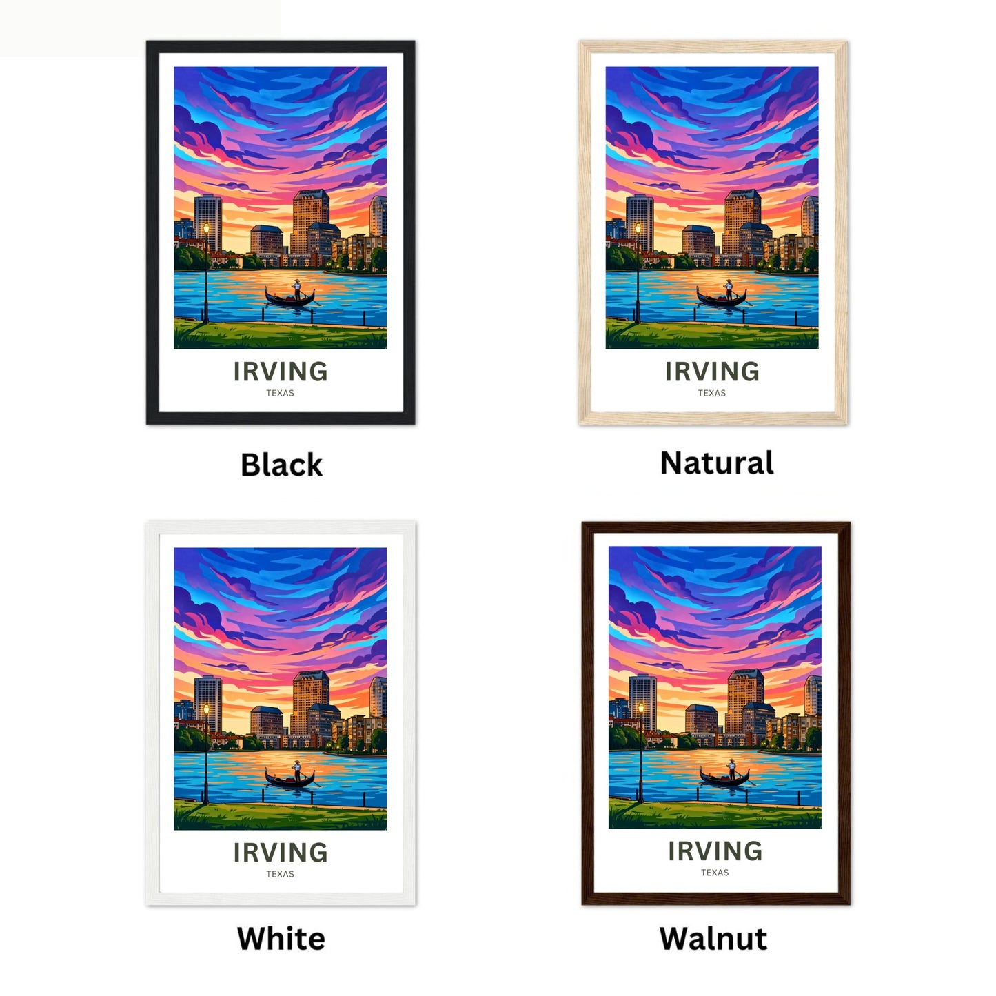Las Colinas Irving, Texas Travel Poster - Dallas Metroplex