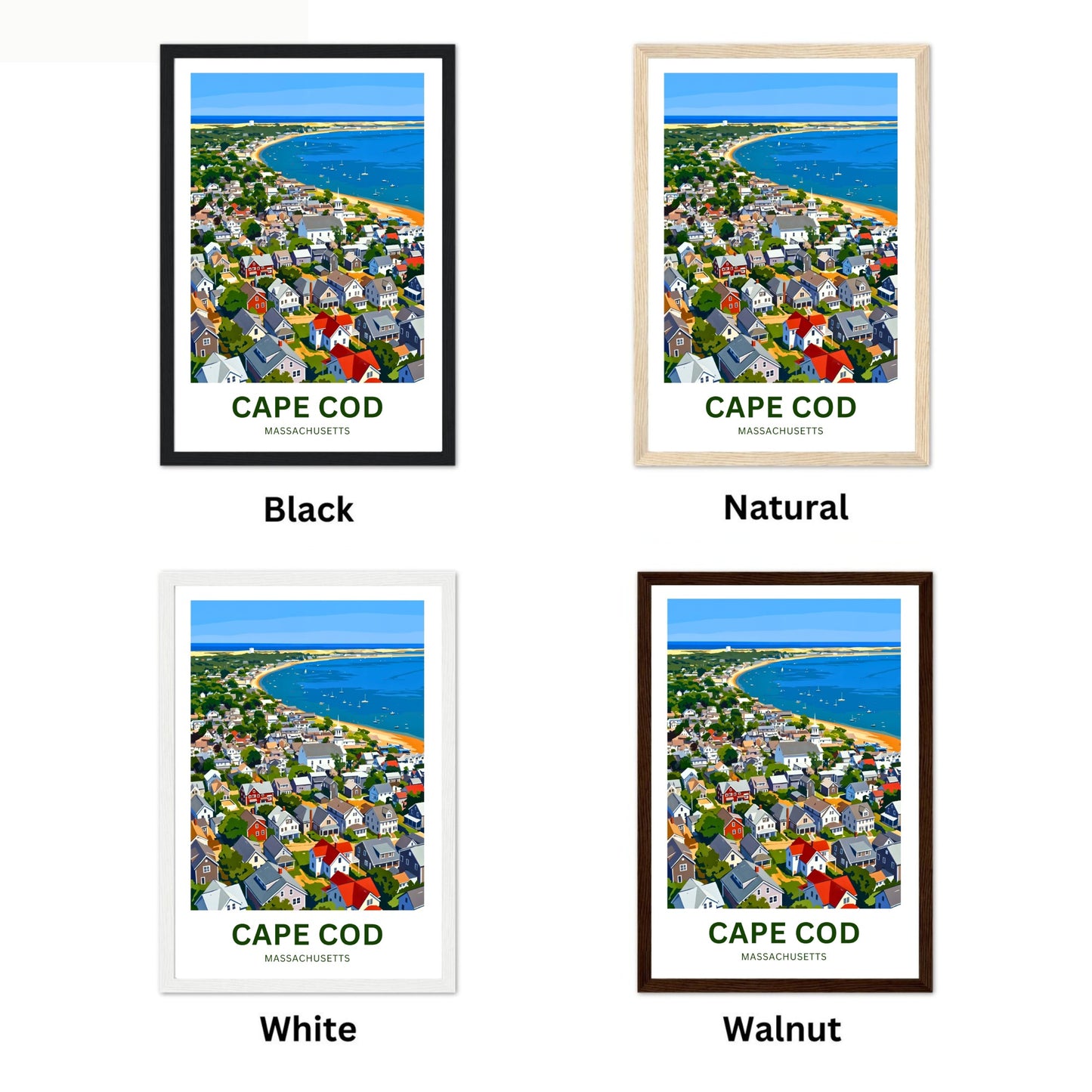 Cape Cod Travel Poster - Timeless Coastal Beauty
