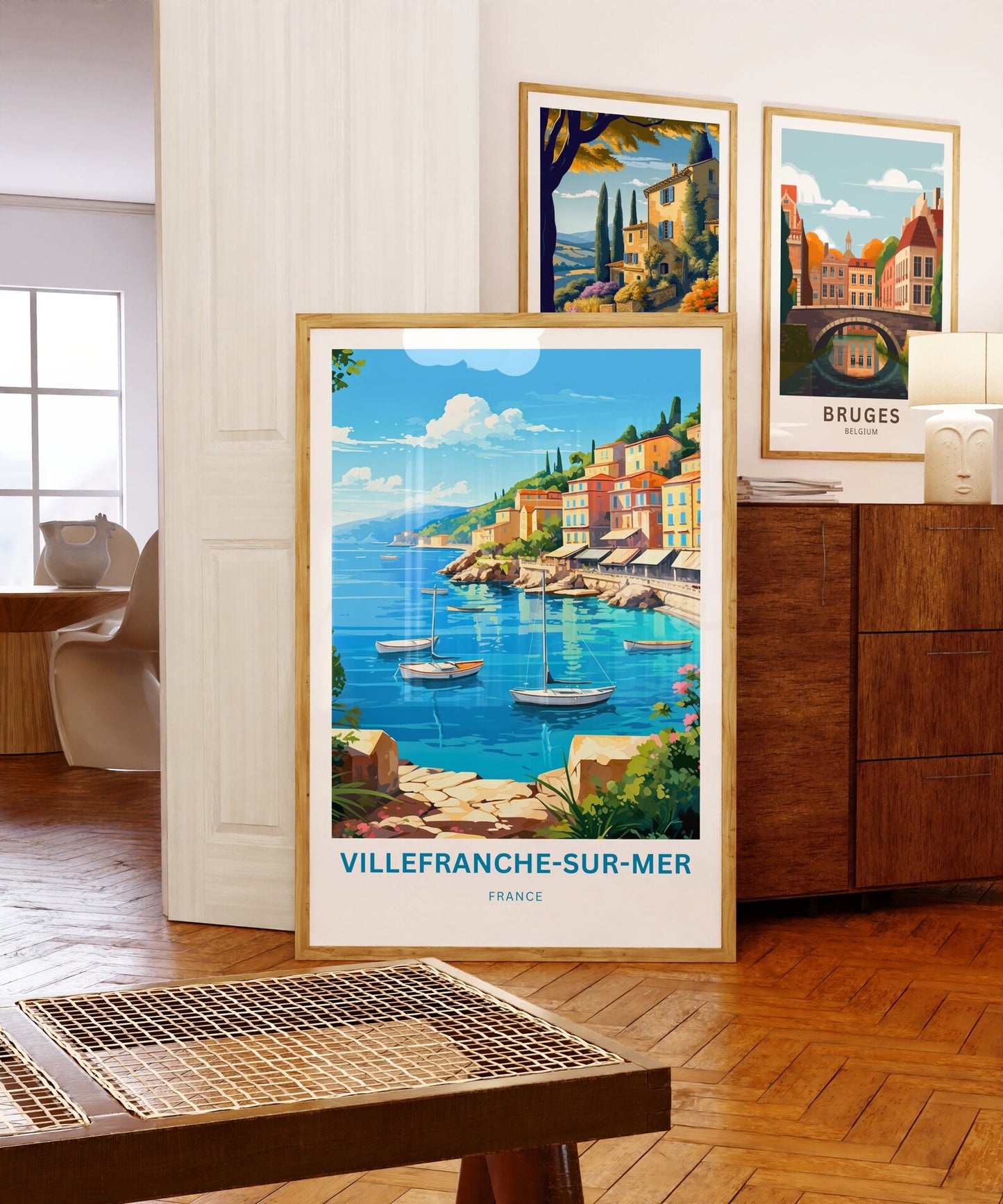 Villefranche-sur-Mer Travel Poster - Colors of the Côte d’Azur
