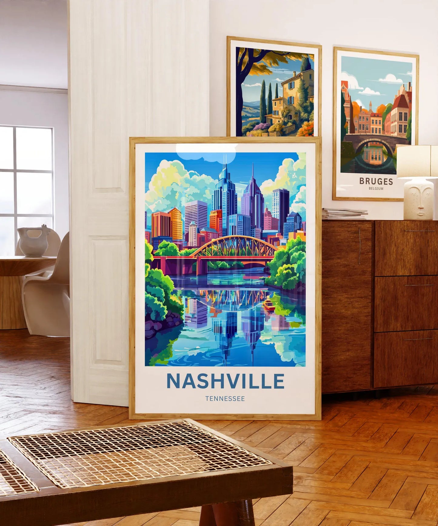 Nashville Travel Poster - Where the Music Lives