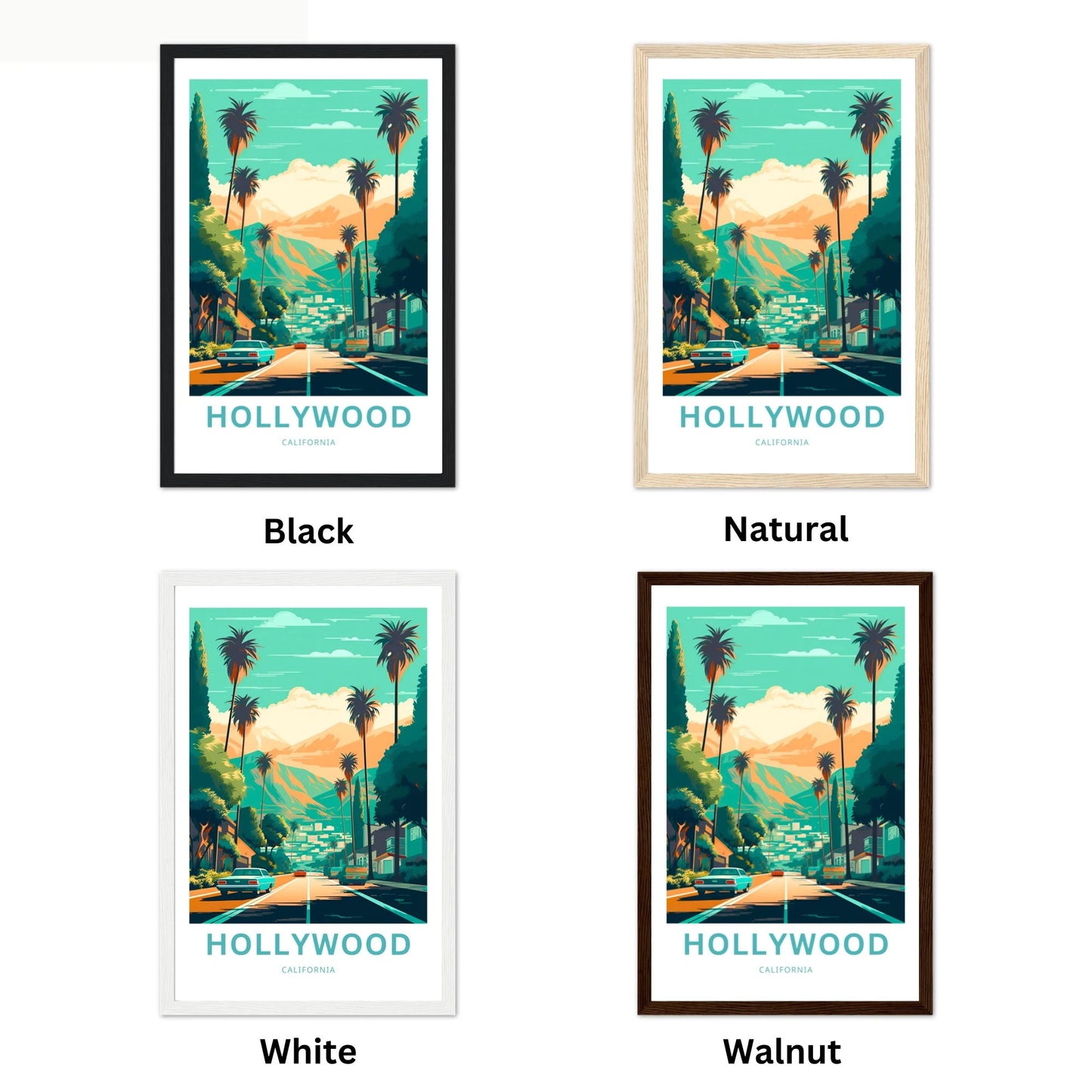Hollywood Travel Poster