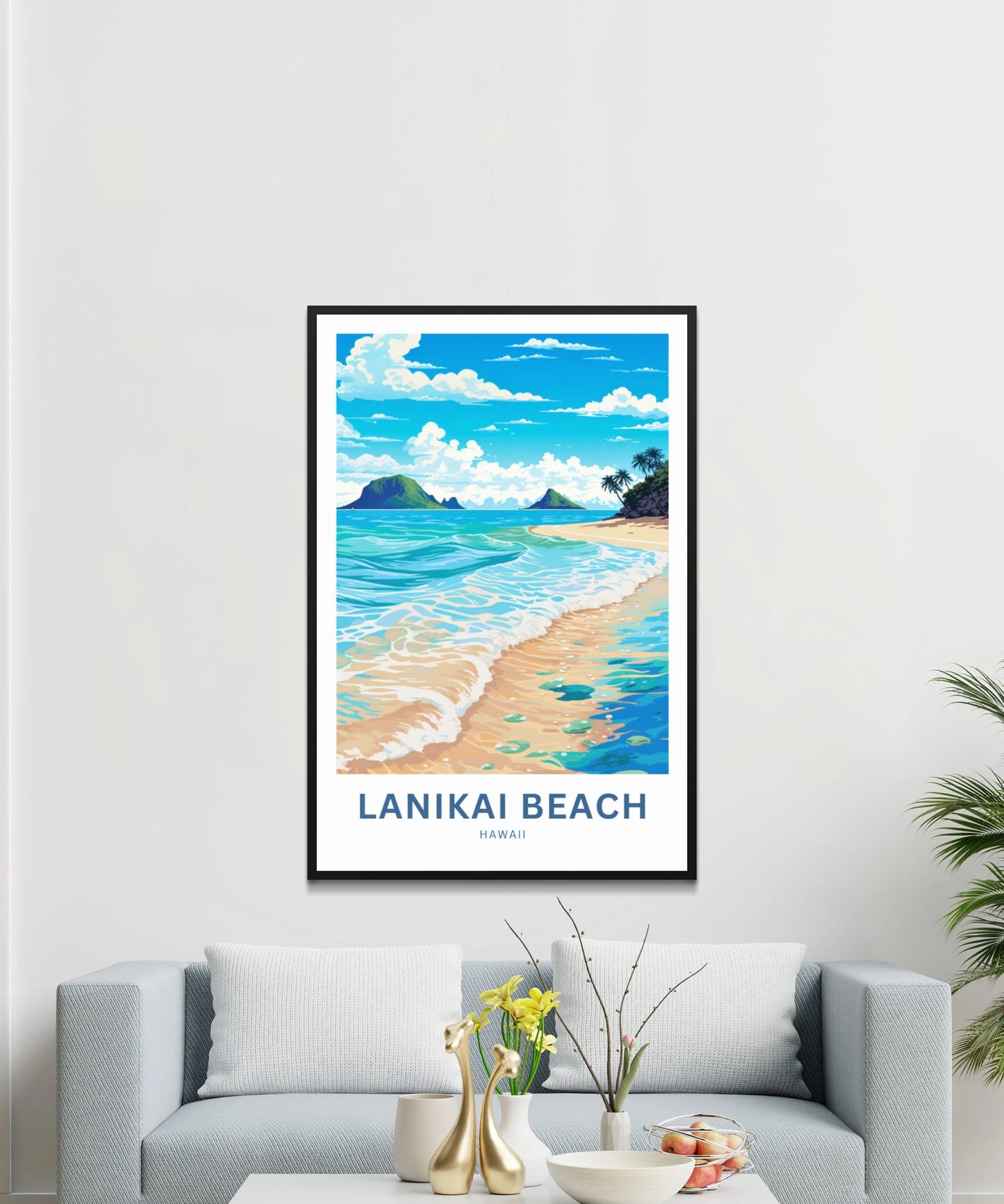 Lanikai Beach Travel Poster