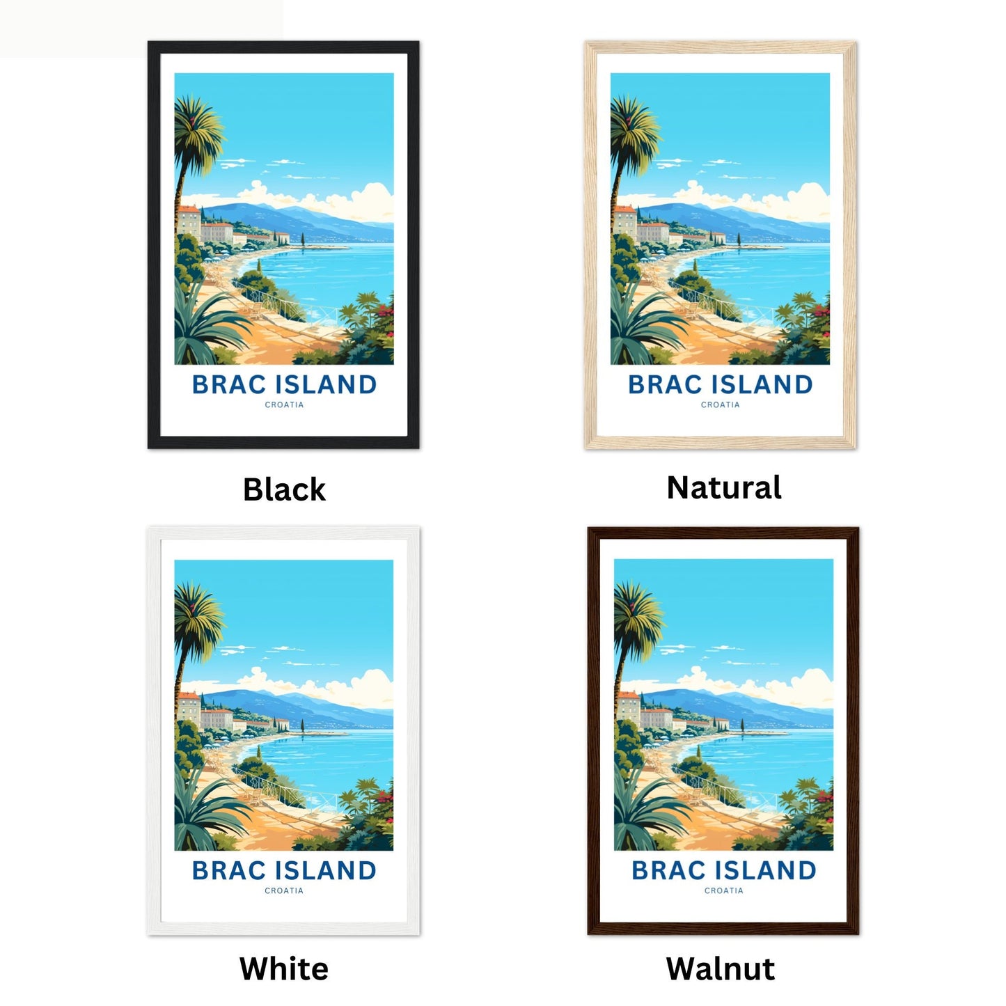Brac Island Travel Poster