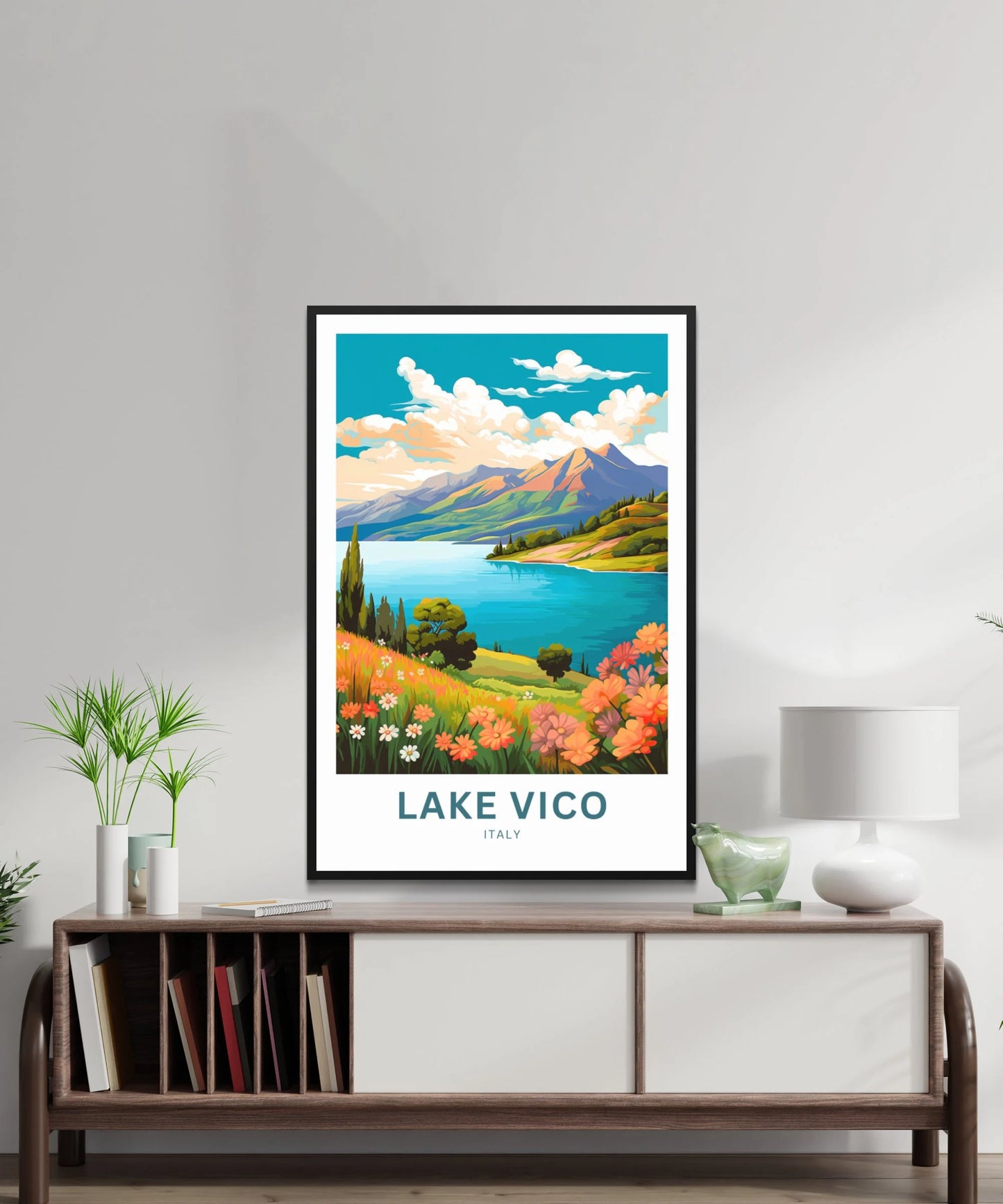 Lake Vico Travel Poster