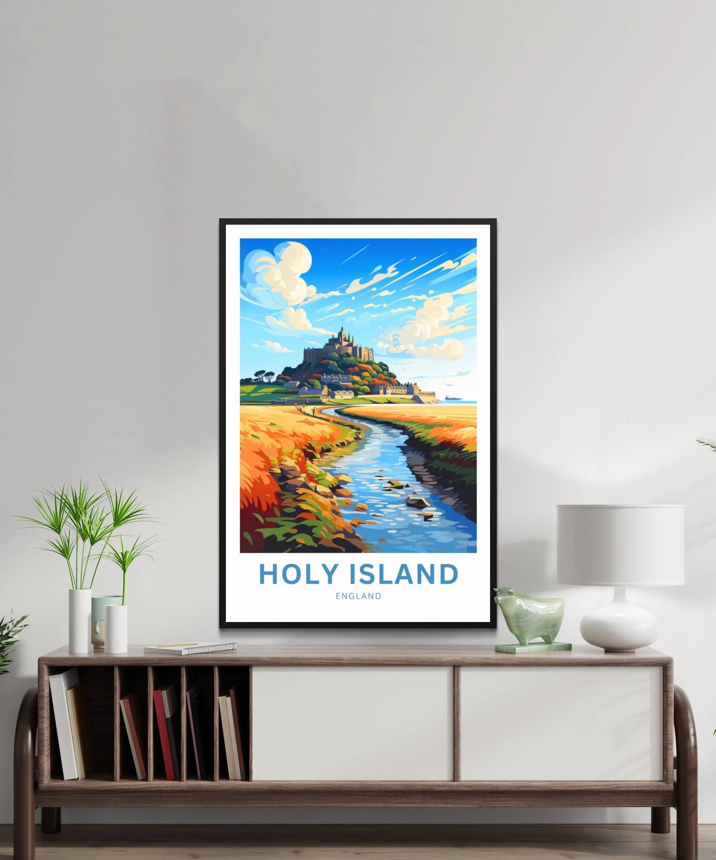 Holy Island Travel Poster