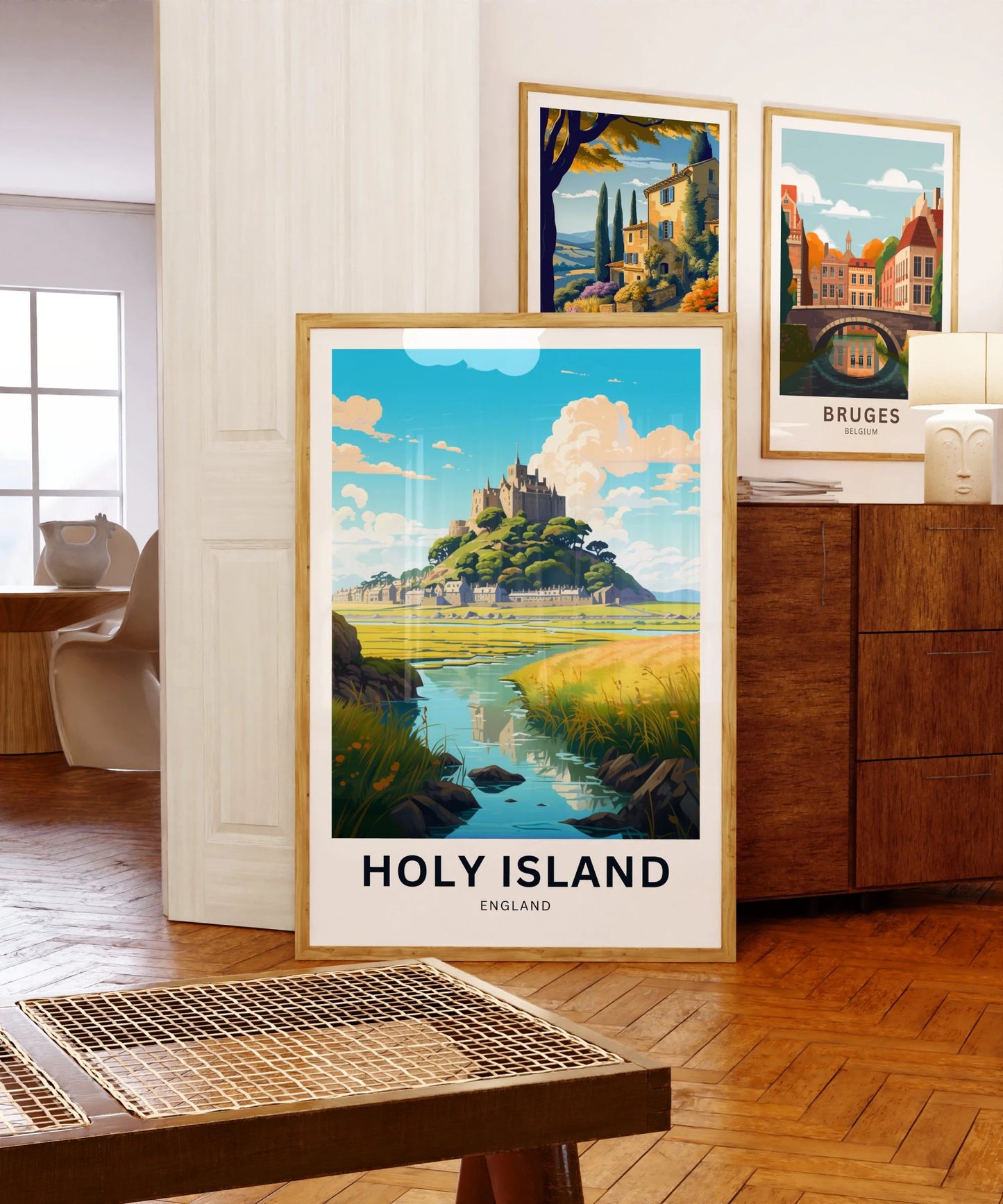 Holy Island Travel Poster