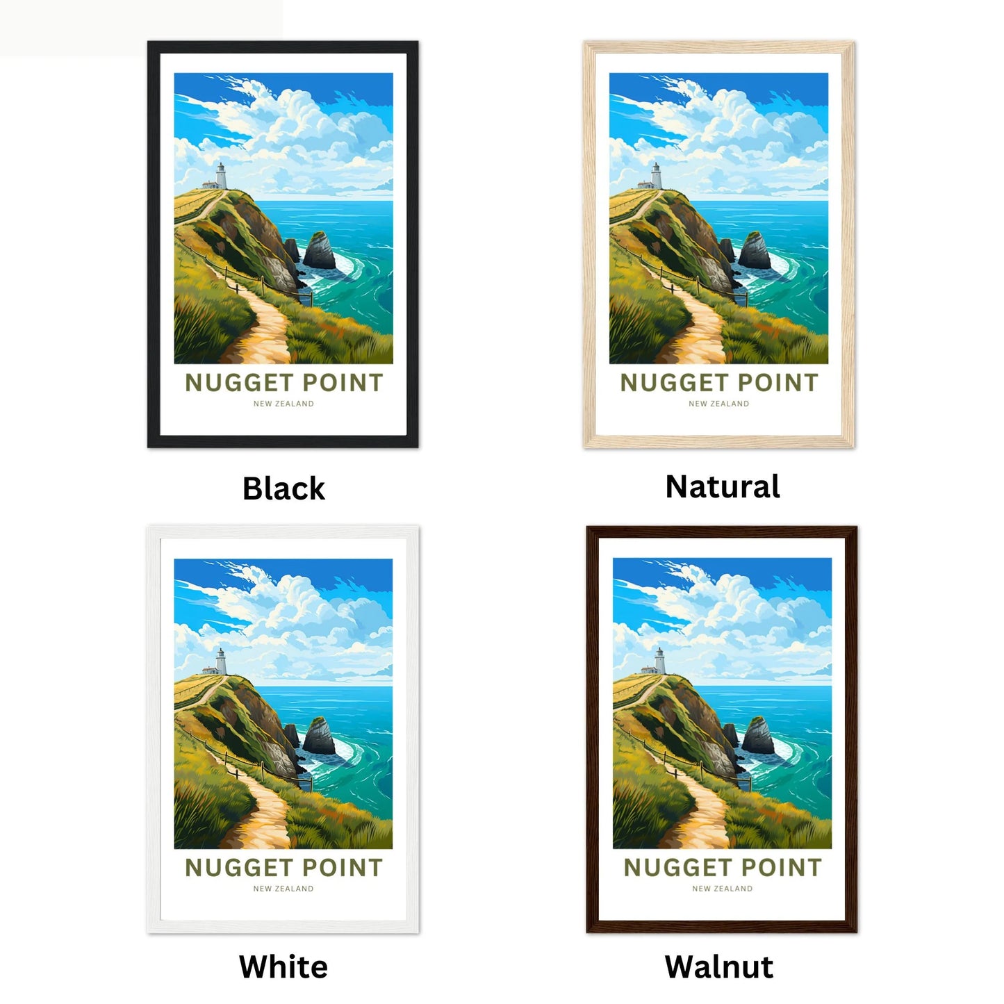 Nugget Point Travel Poster