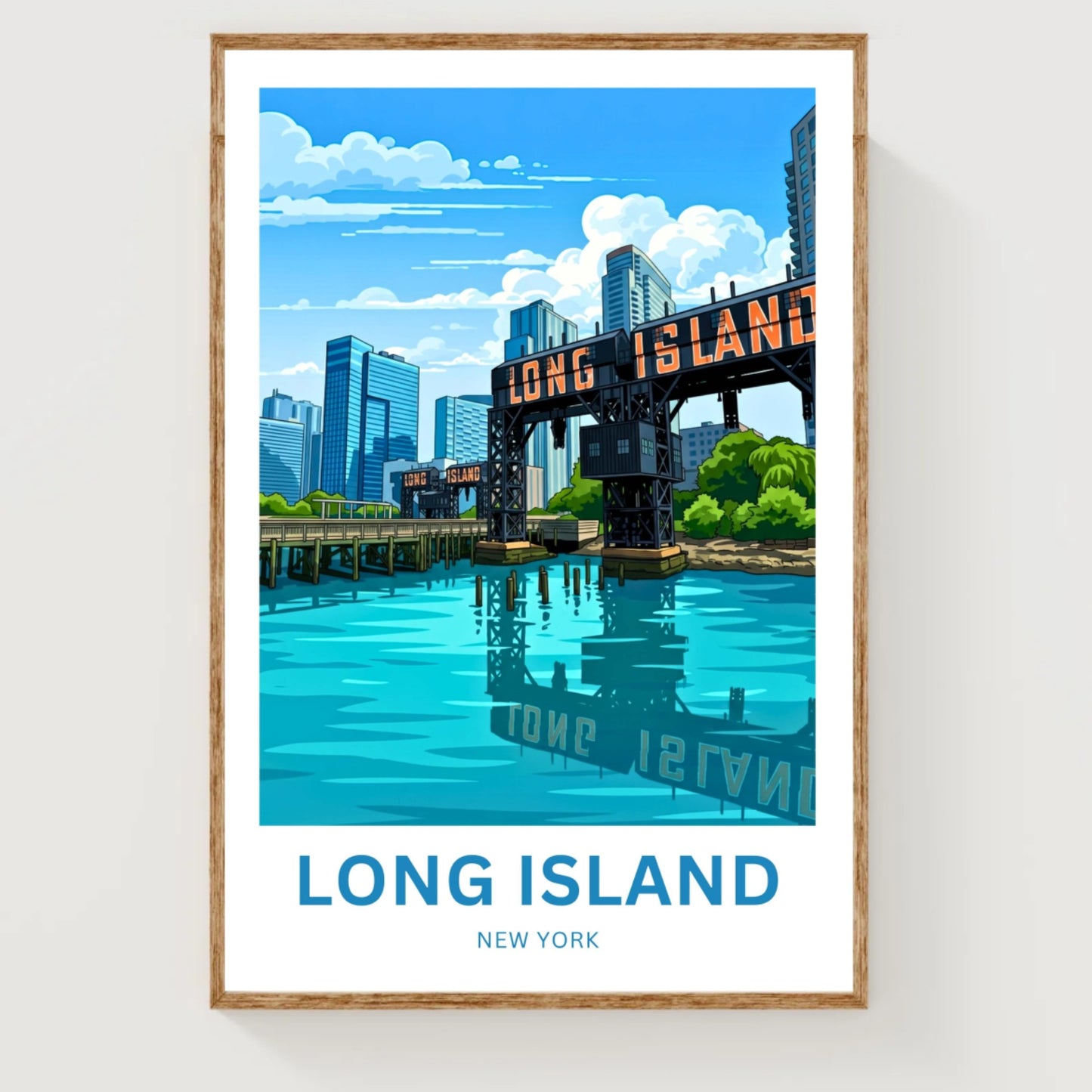 Long Island Travel Poster - City Coastal New York