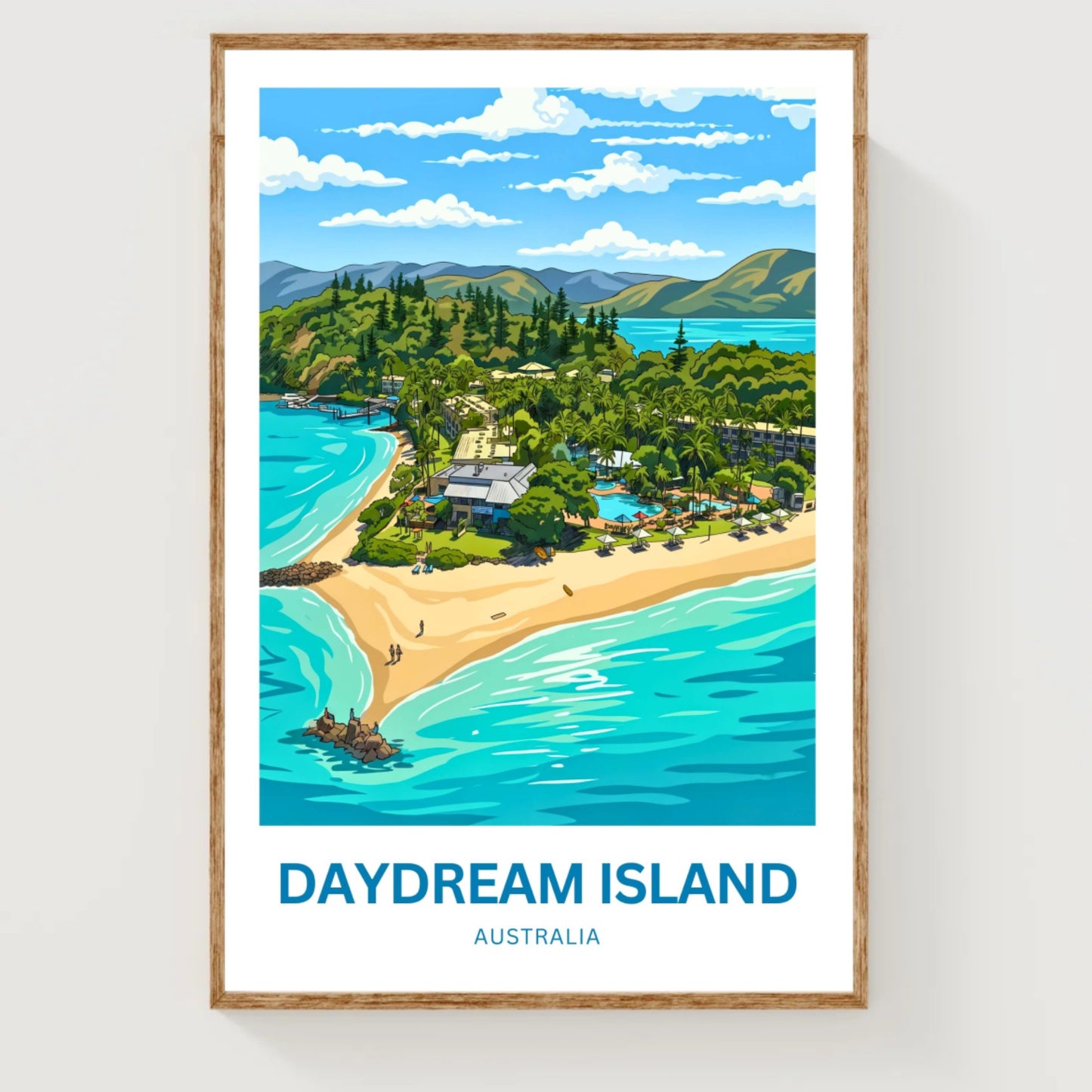 Daydream Island Travel Poster - Turquoise Waters