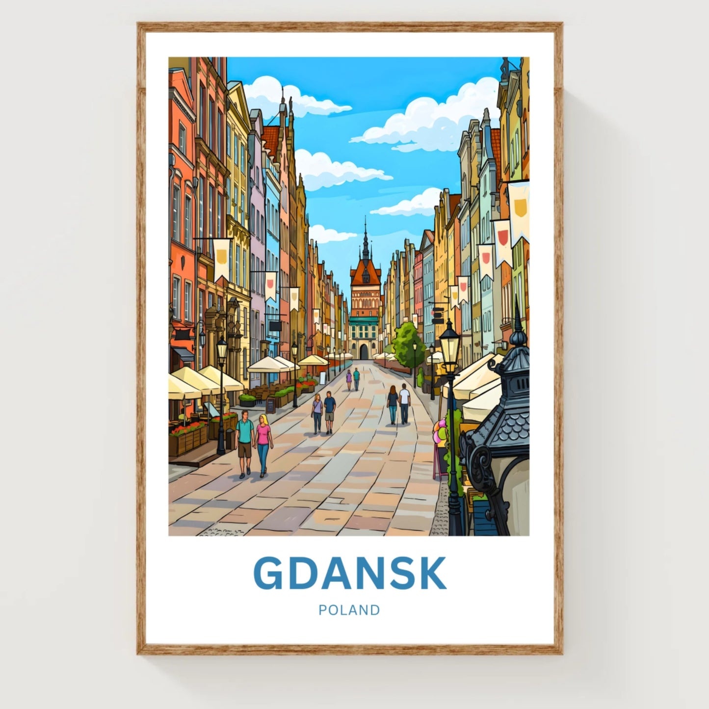 Gdańsk Travel Poster - The heart of the old town