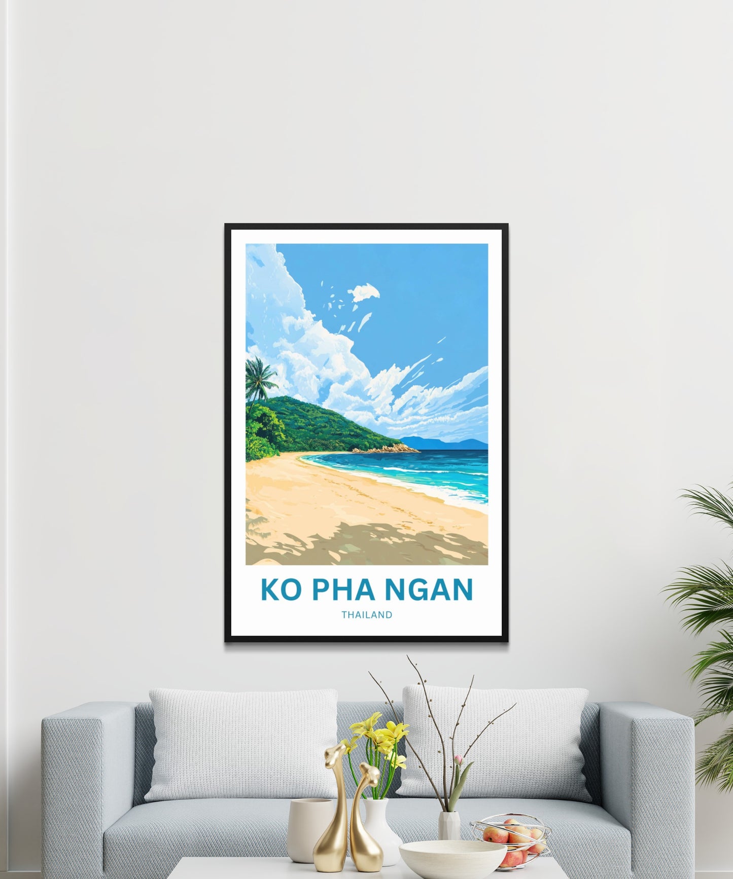 Ko Pha Ngan Travel Poster - Captivating Serene Beach Thailand