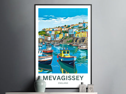 Mevagissey Travel Poster- England