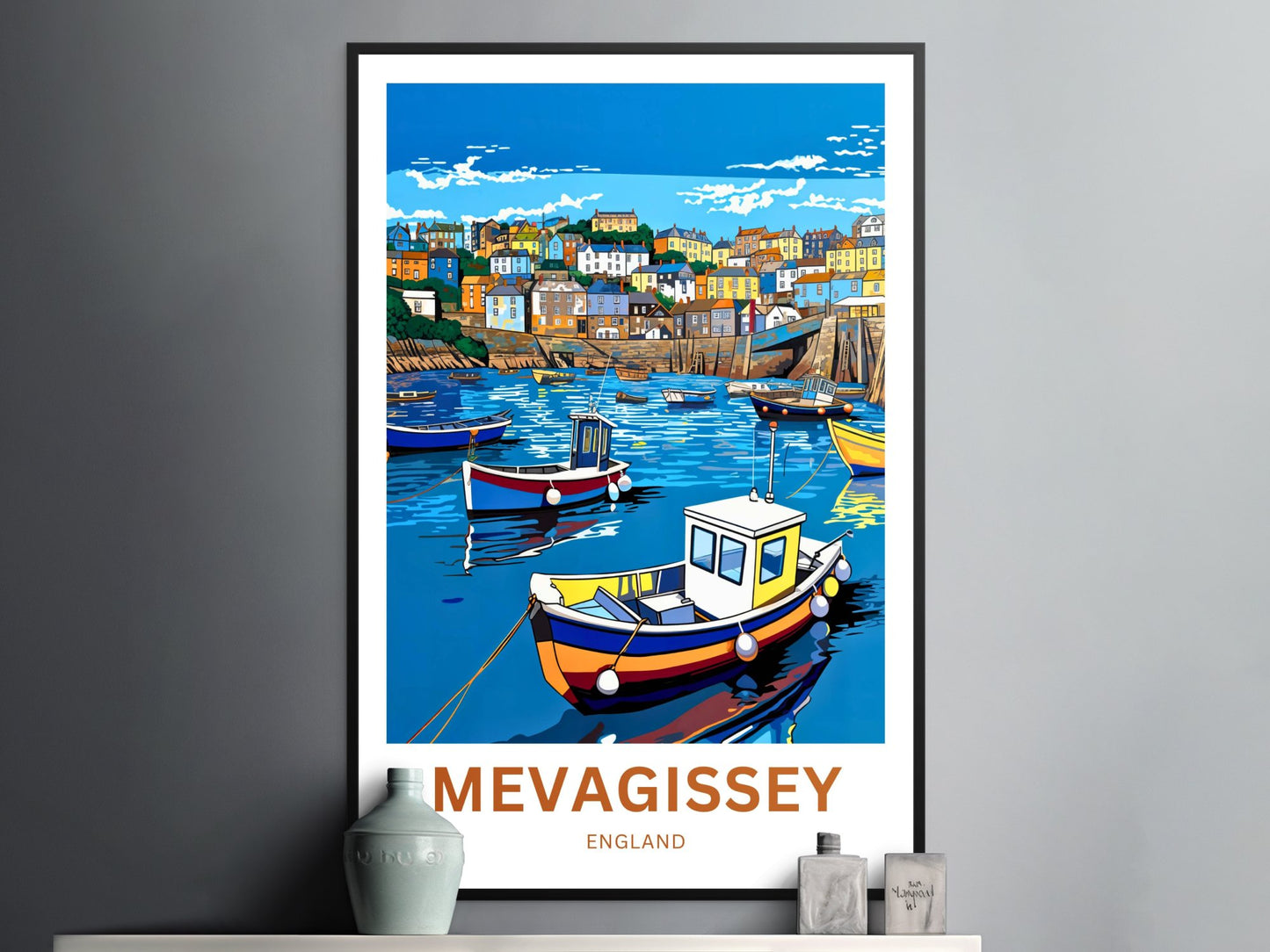 Mevagissey Travel Poster- Captivating Harbor