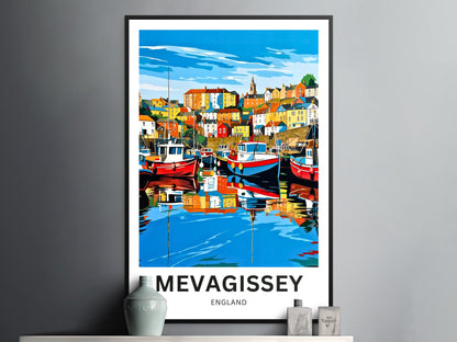 Mevagissey Travel Poster-England Coast Life