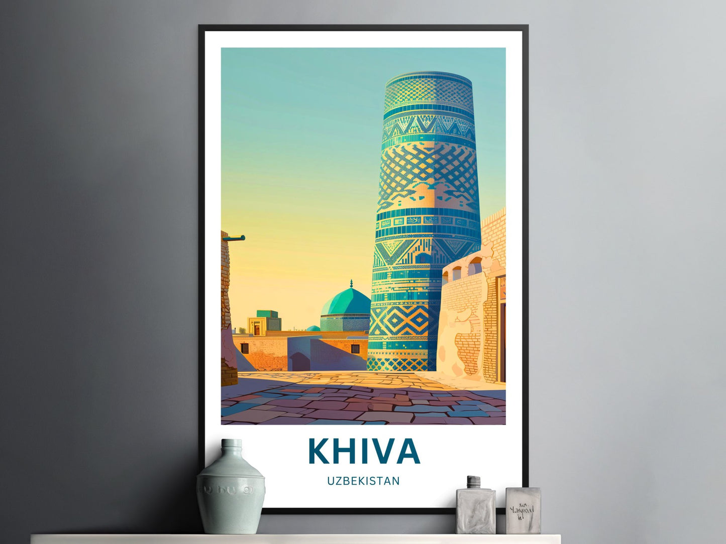Khiva Travel Poster -  Minarets & History