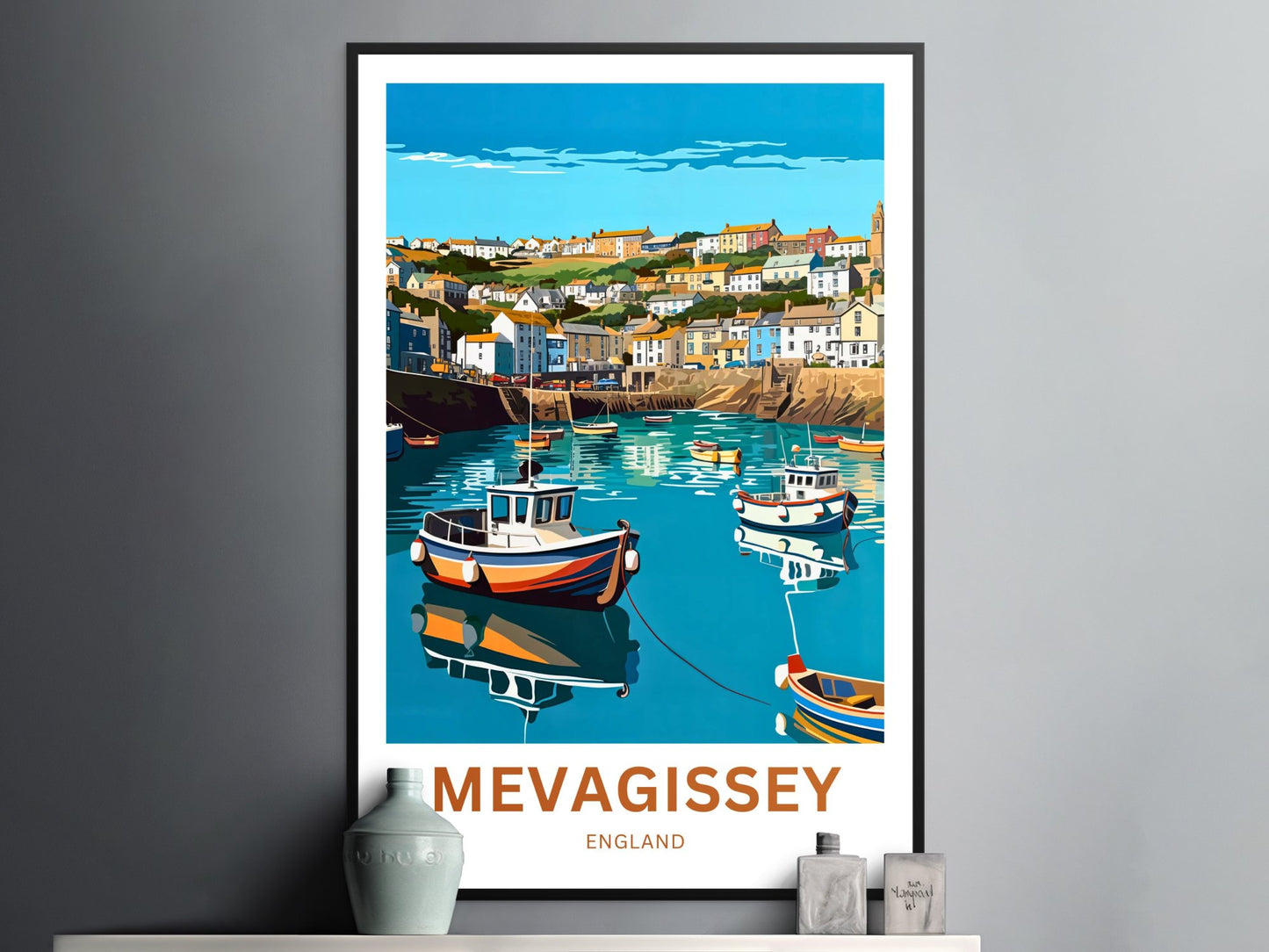 Mevagissey Travel Poster- Coastal Charm