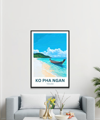 Ko Pha Ngan Travel Poster - Thailand Paradise