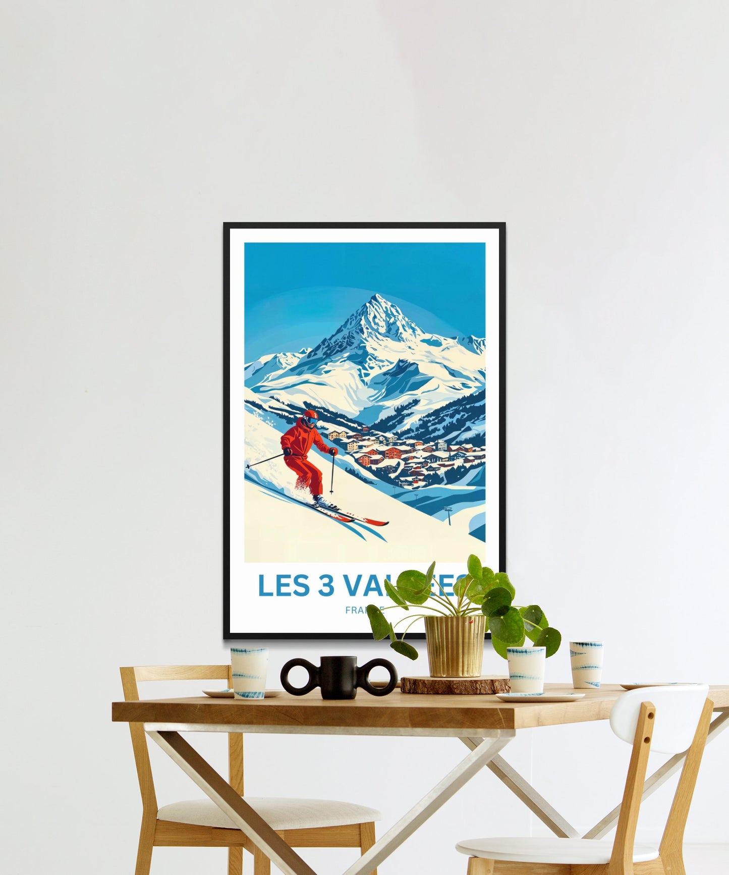 Les 3 Vallées Travel Poster- Glide Through the Heart of the Alps