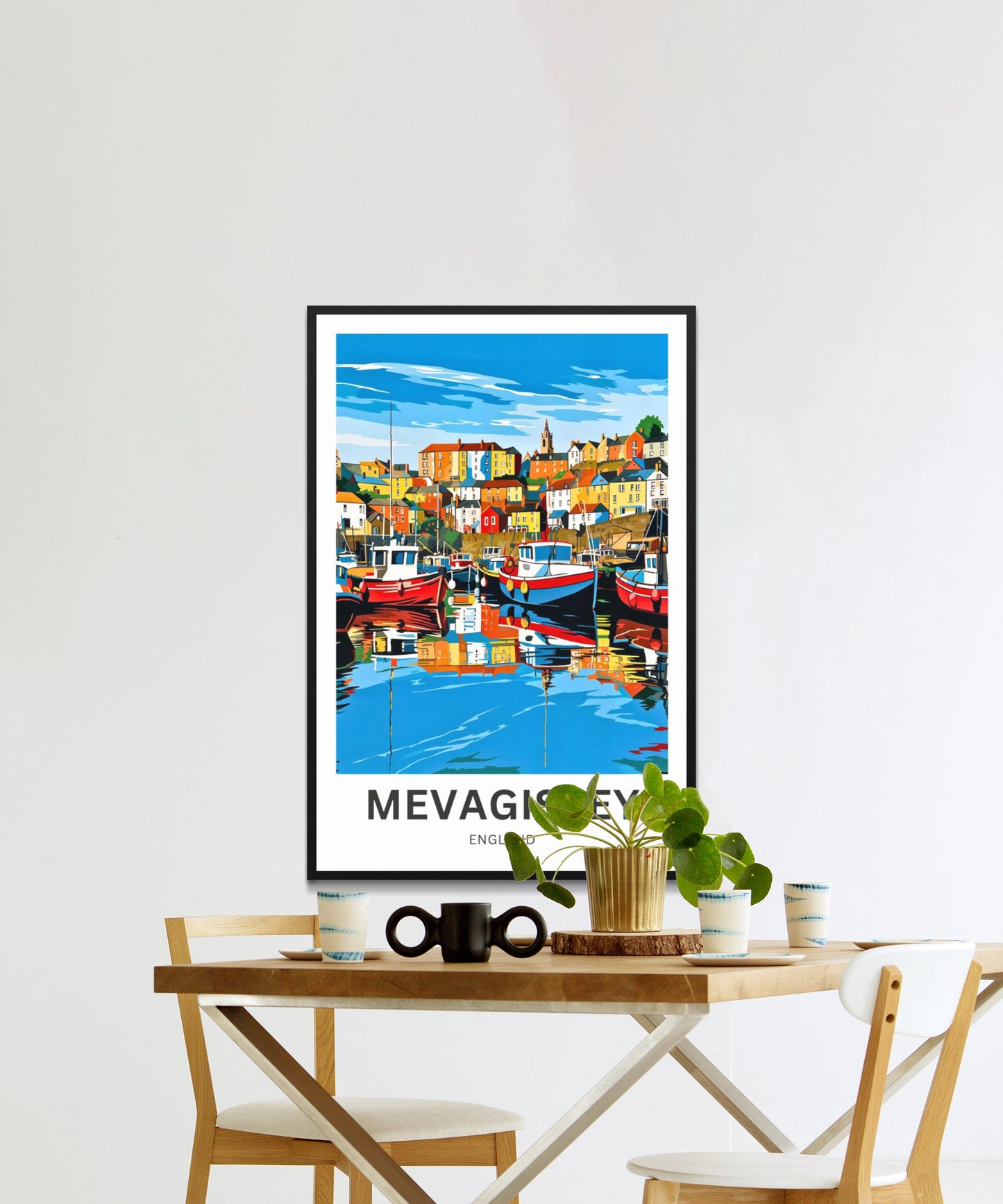 Mevagissey Travel Poster-England Coast Life