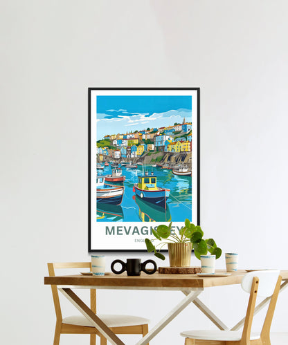 Mevagissey Travel Poster- England
