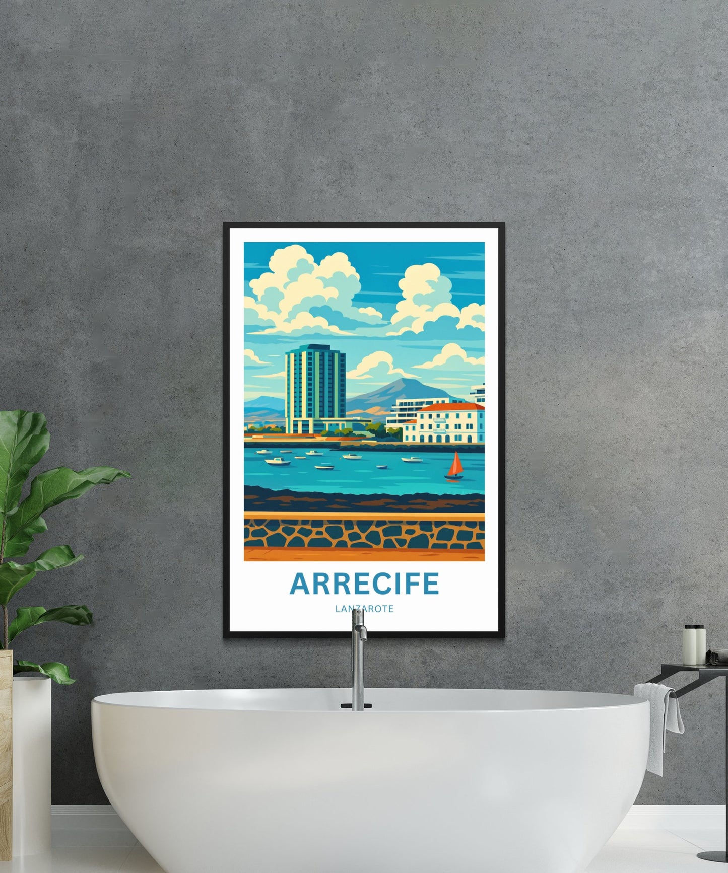 Arrecife Travel Poster- Gran Hotel Views