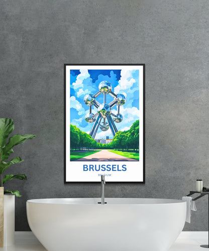 Brussels Travel Poster- Heart of Europe