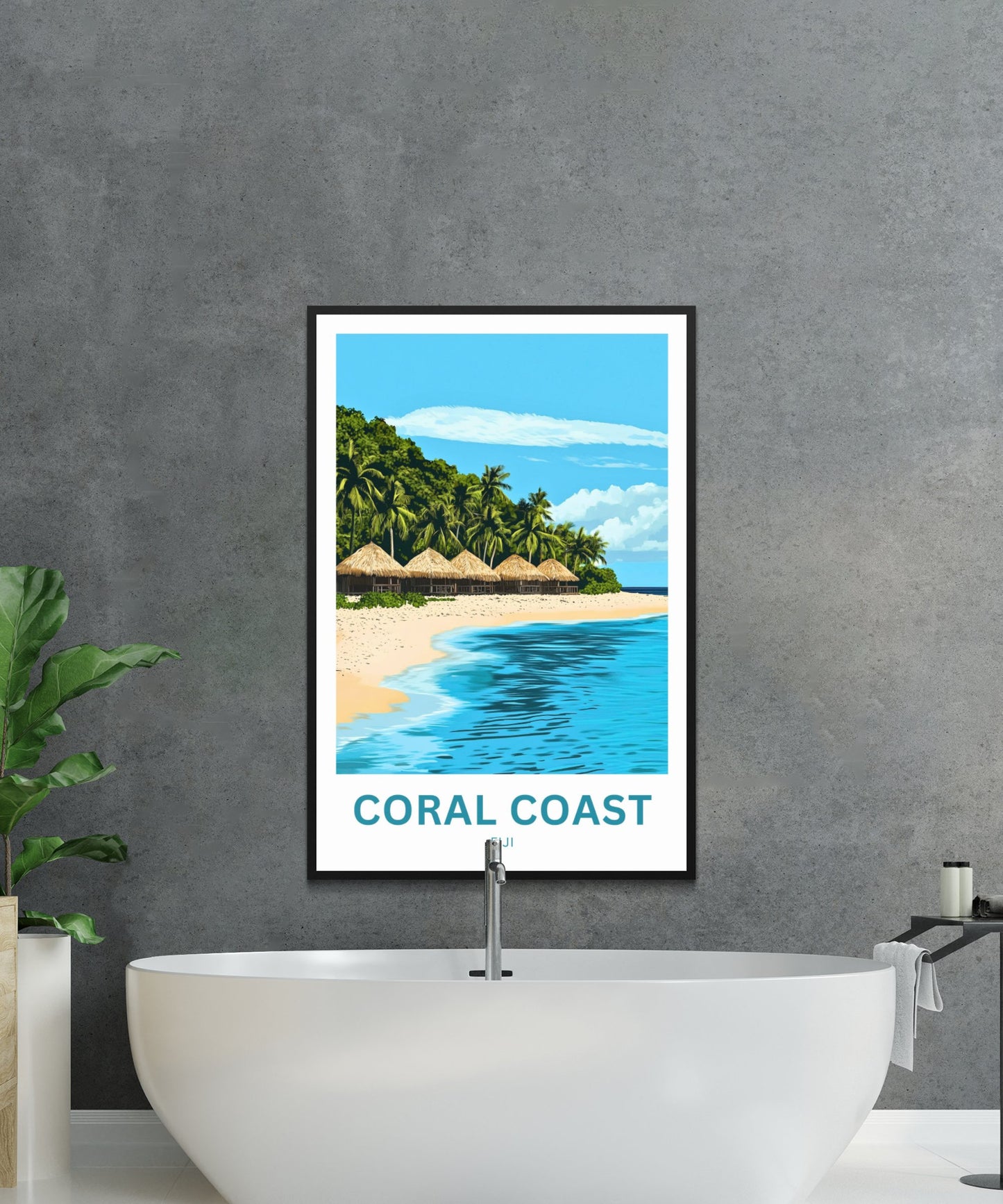 Coral Coast, Fiji Travel Poster - Pure Escape