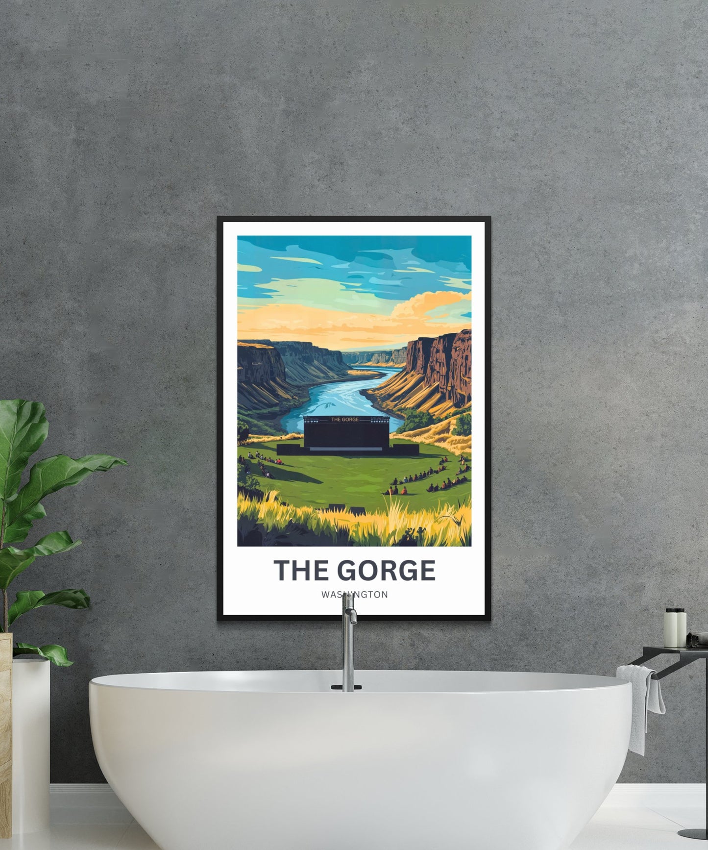 The Gorge Travel Poster- Amphitheater Washington State
